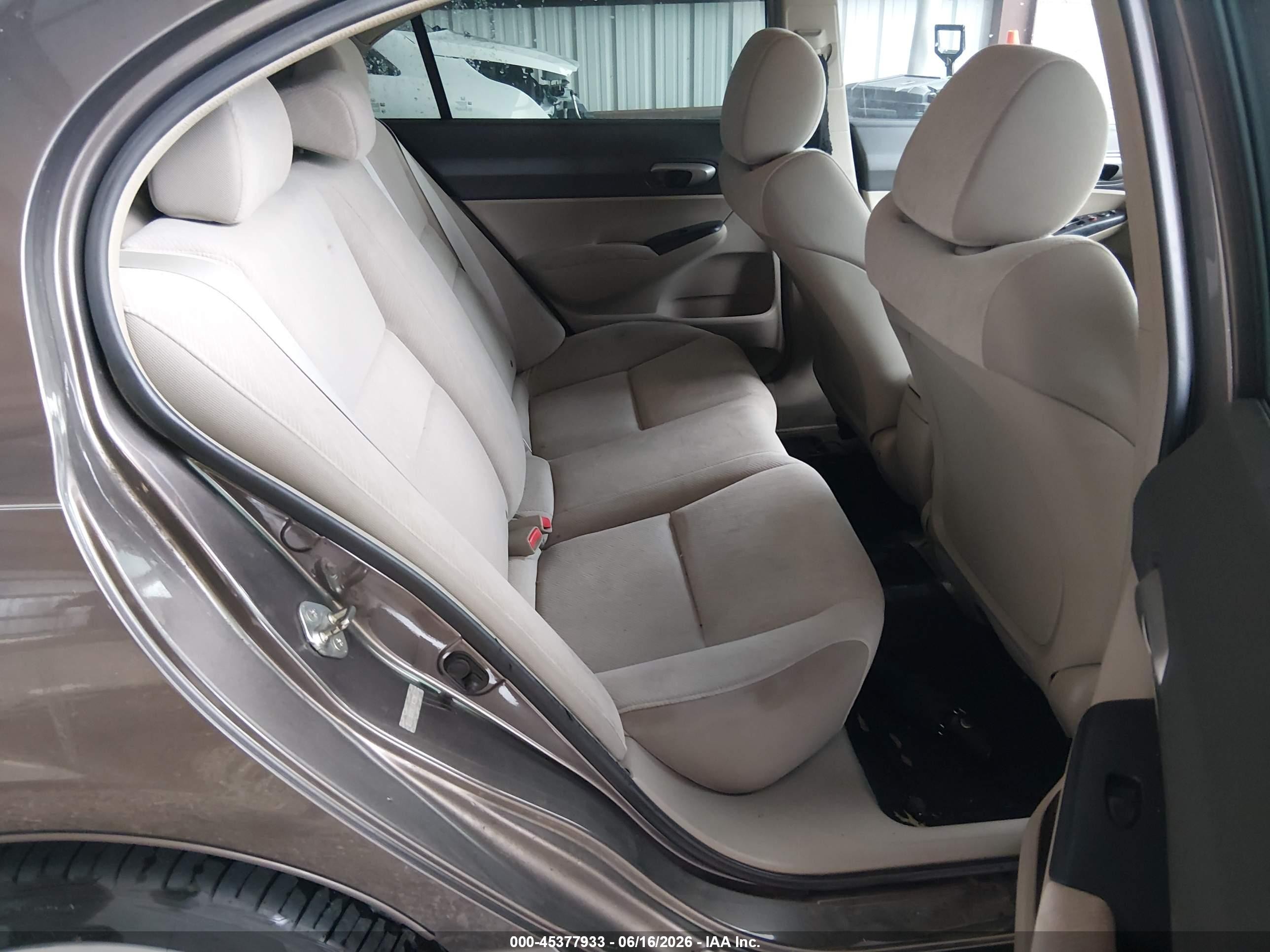 2009 Honda Civic Lx Brown vin: 19XFA16559E046525