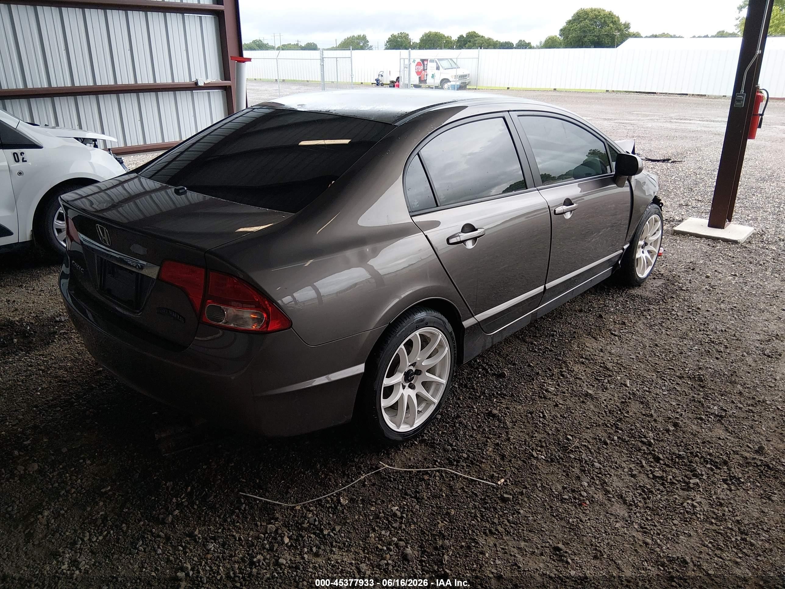 2009 Honda Civic Lx Brown vin: 19XFA16559E046525