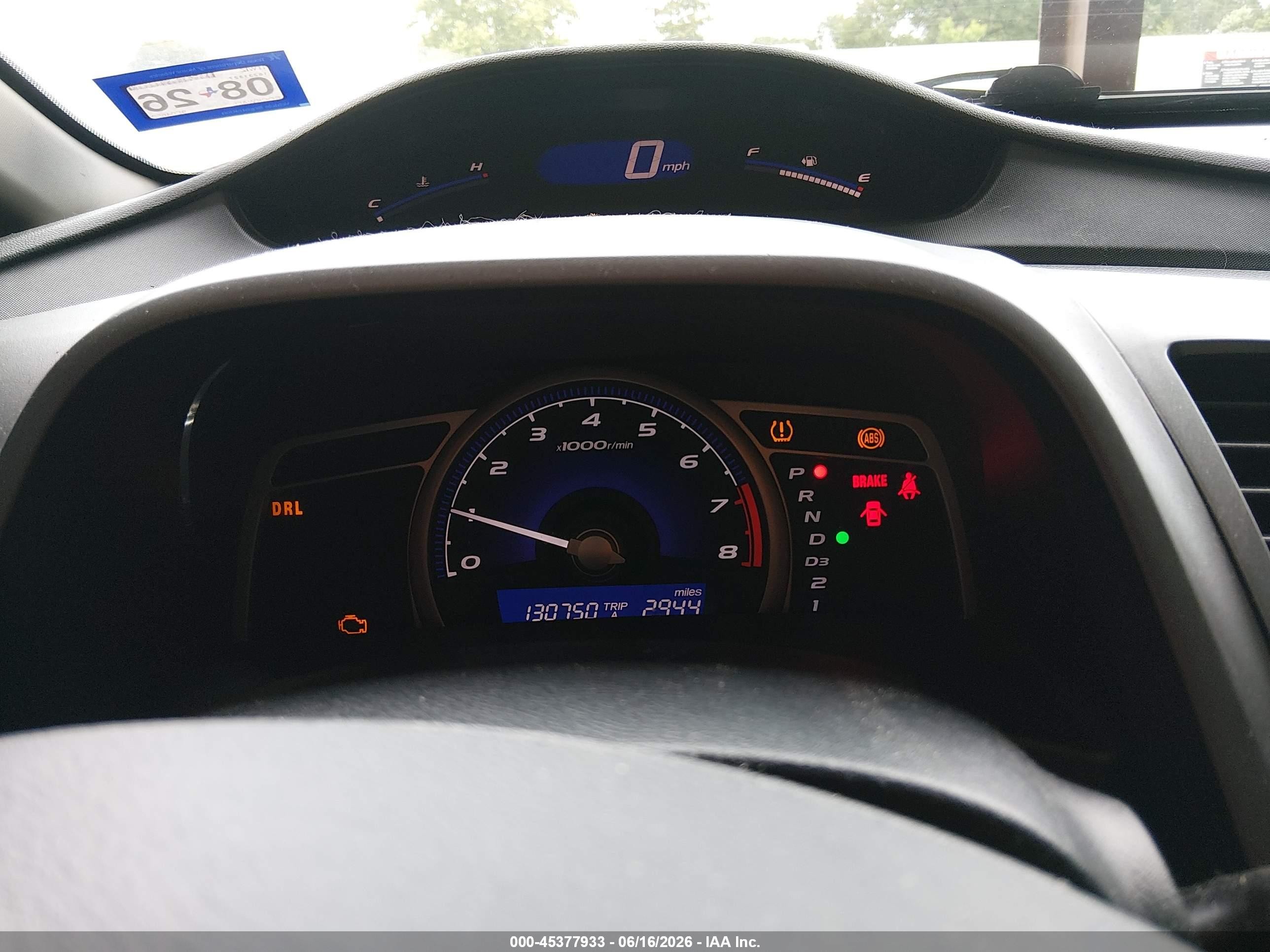 2009 Honda Civic Lx Brown vin: 19XFA16559E046525