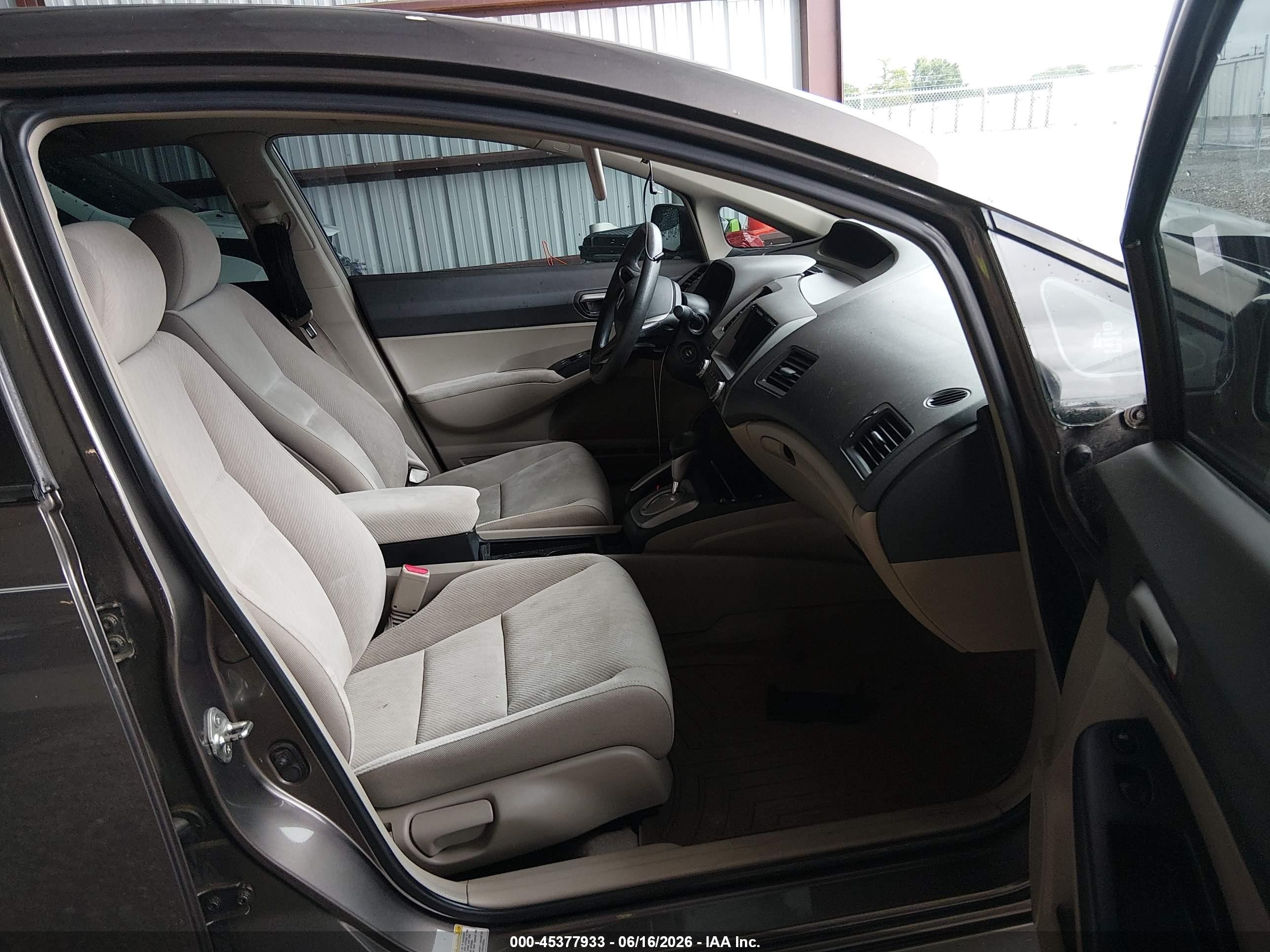 2009 Honda Civic Lx Brown vin: 19XFA16559E046525