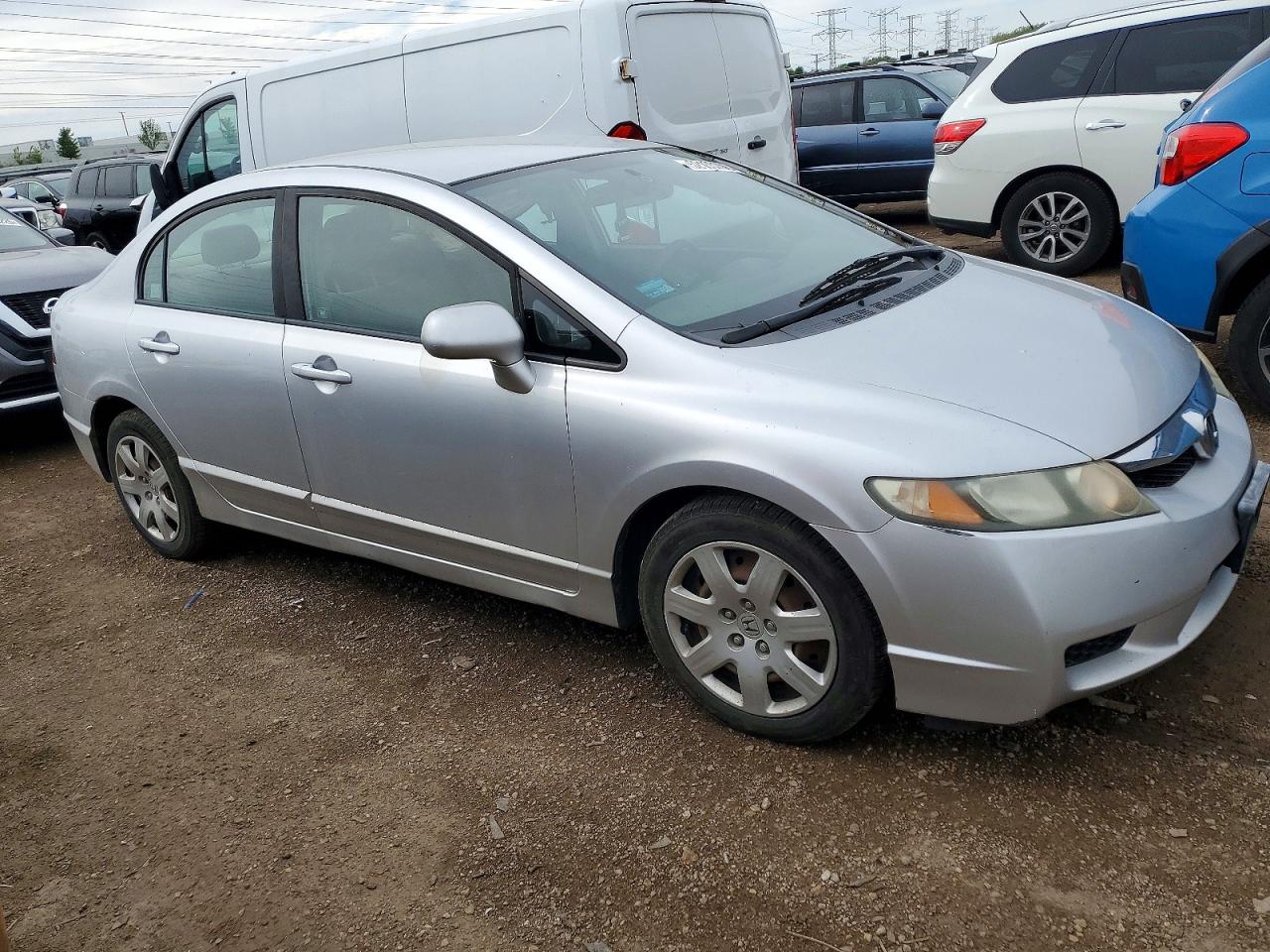 2009 Honda Civic Lx Silver vin: 19XFA16569E013789