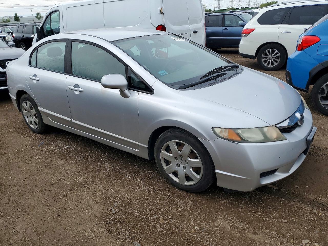 2009 Honda Civic Lx Silver vin: 19XFA16569E013789