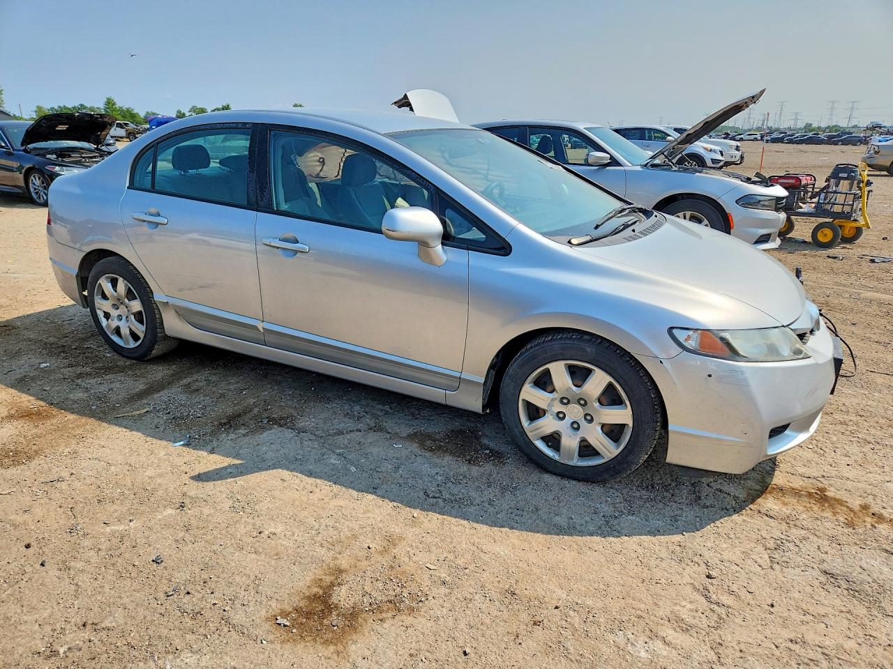 2009 Honda Civic Lx Silver vin: 19XFA16569E044010