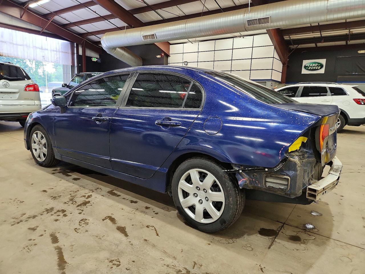2009 Honda Civic Lx Blue vin: 19XFA16579E004115