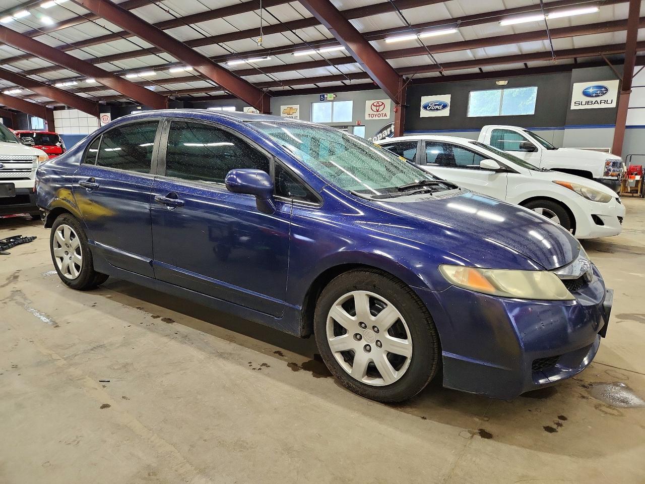 2009 Honda Civic Lx Blue vin: 19XFA16579E004115