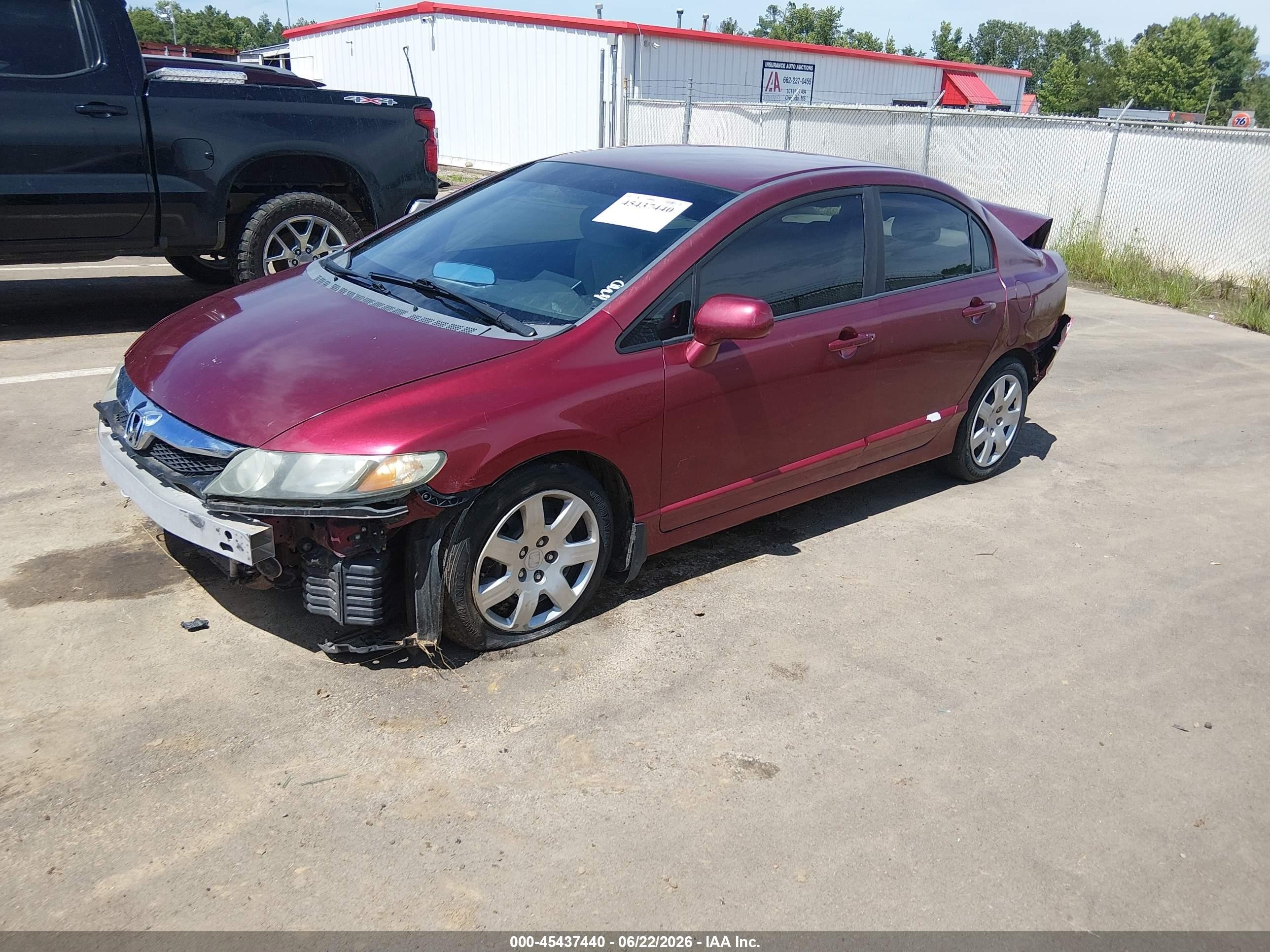 2009 Honda Civic Lx Темно-бордовый vin: 19XFA16579E013722