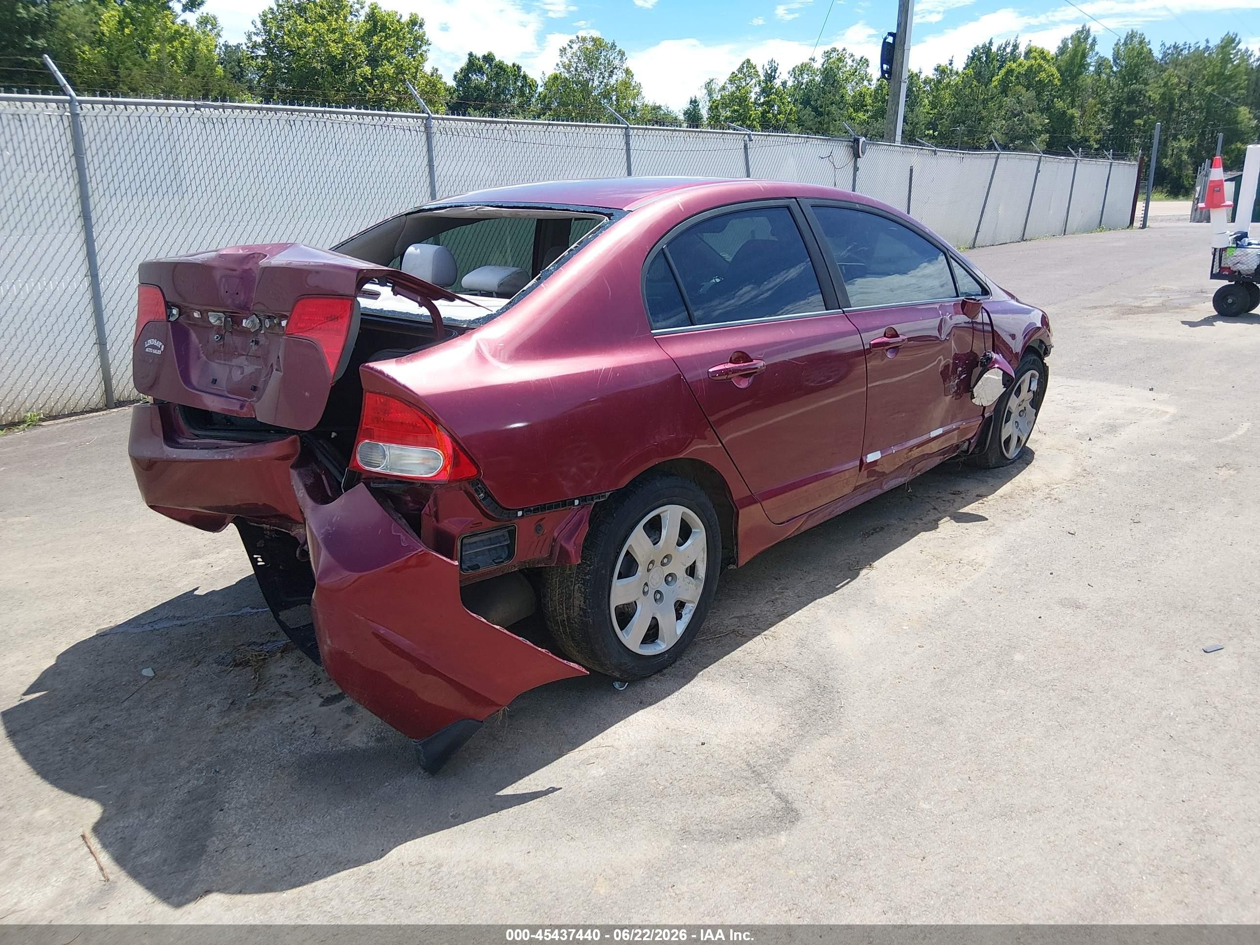 2009 Honda Civic Lx Темно-бордовый vin: 19XFA16579E013722
