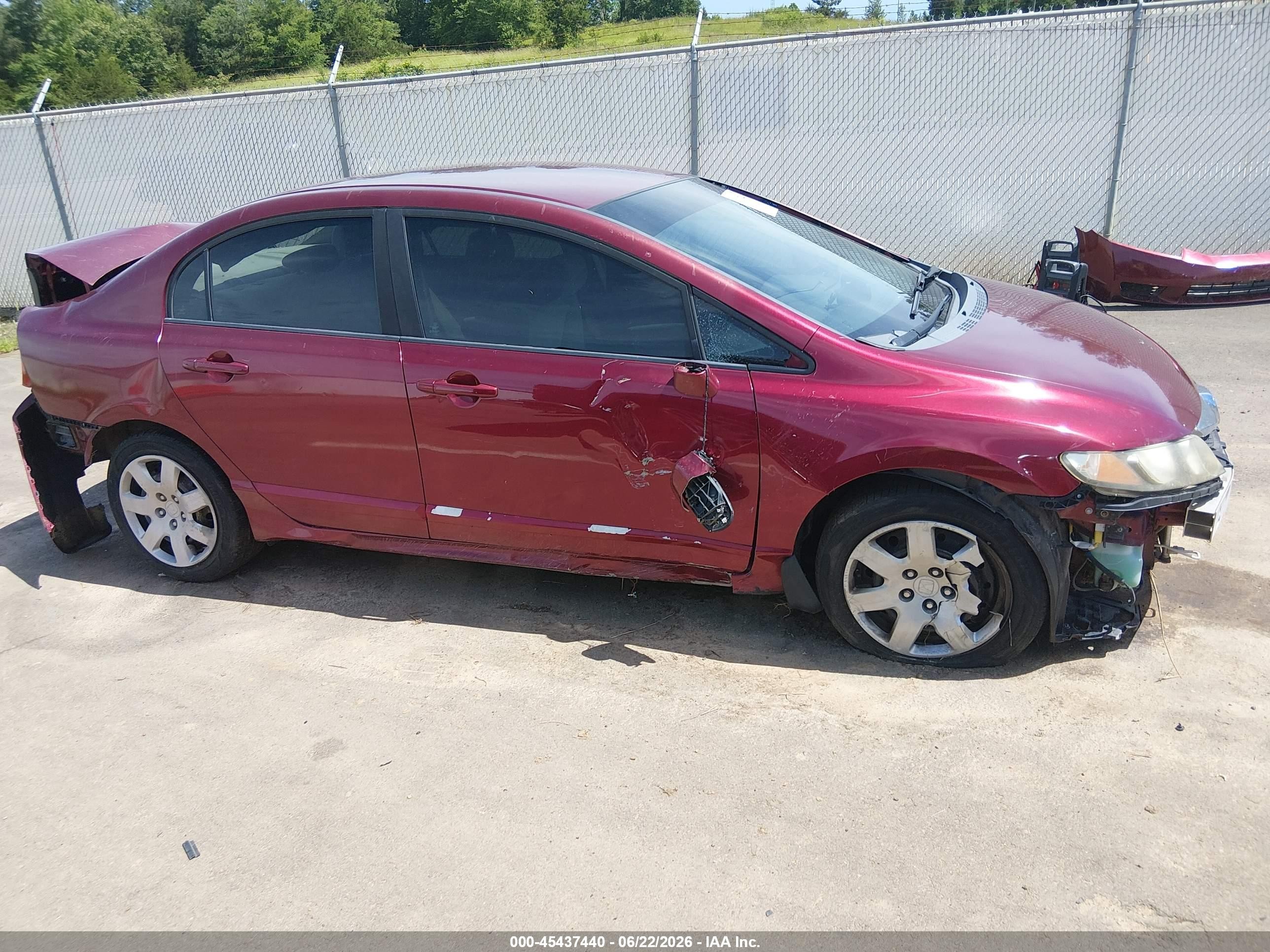 2009 Honda Civic Lx Темно-бордовый vin: 19XFA16579E013722