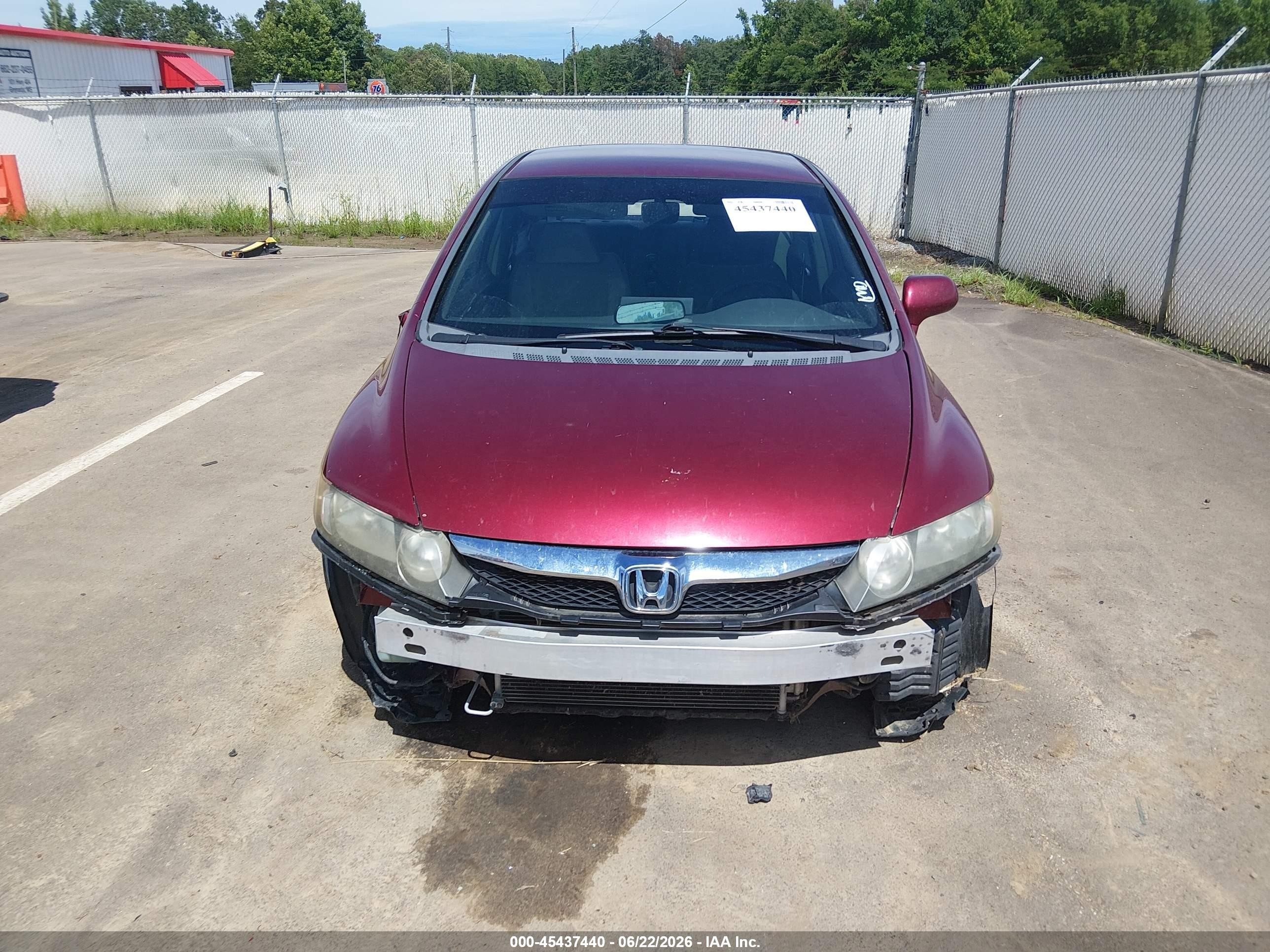 2009 Honda Civic Lx Темно-бордовый vin: 19XFA16579E013722