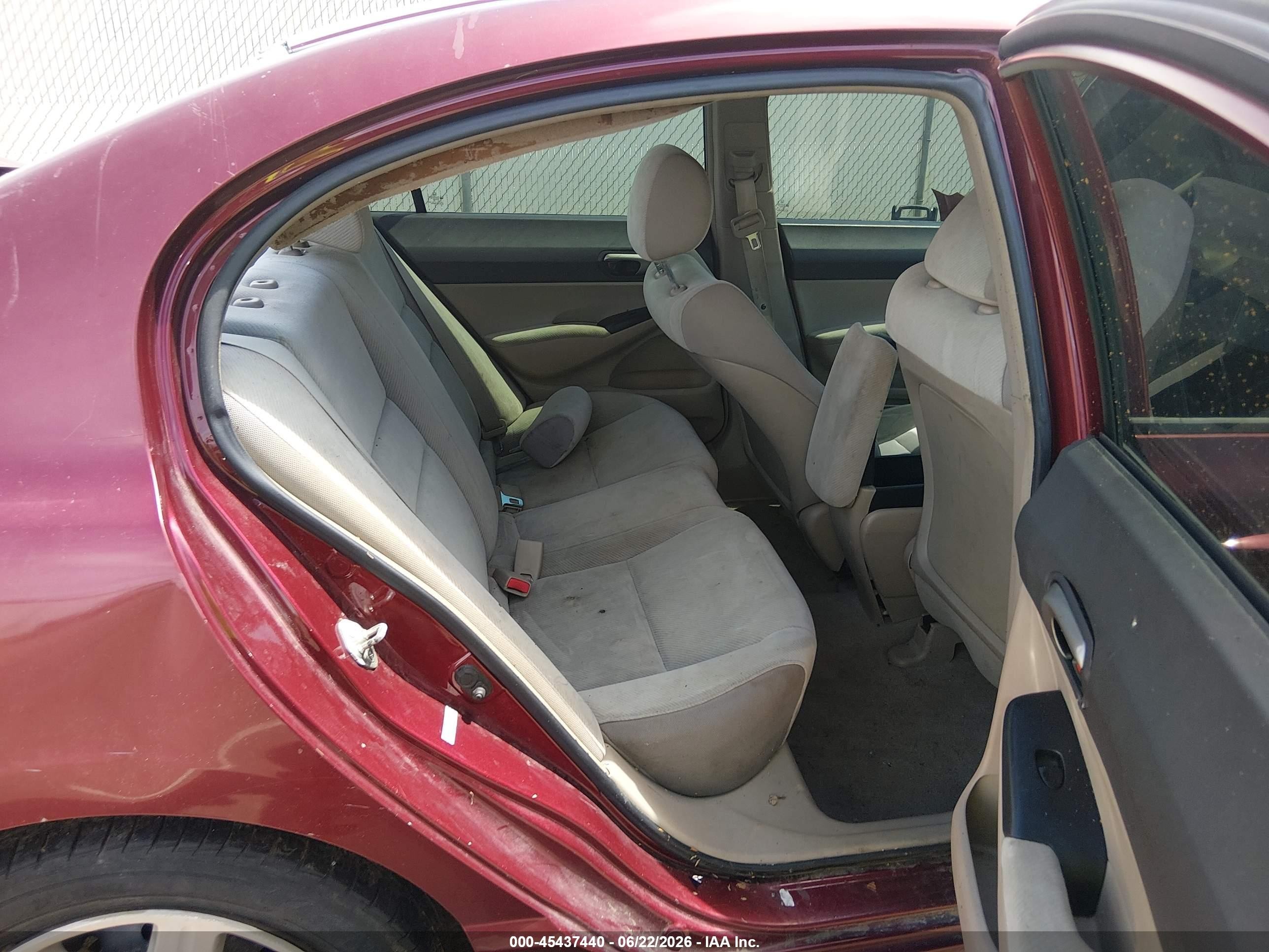 2009 Honda Civic Lx Темно-бордовый vin: 19XFA16579E013722