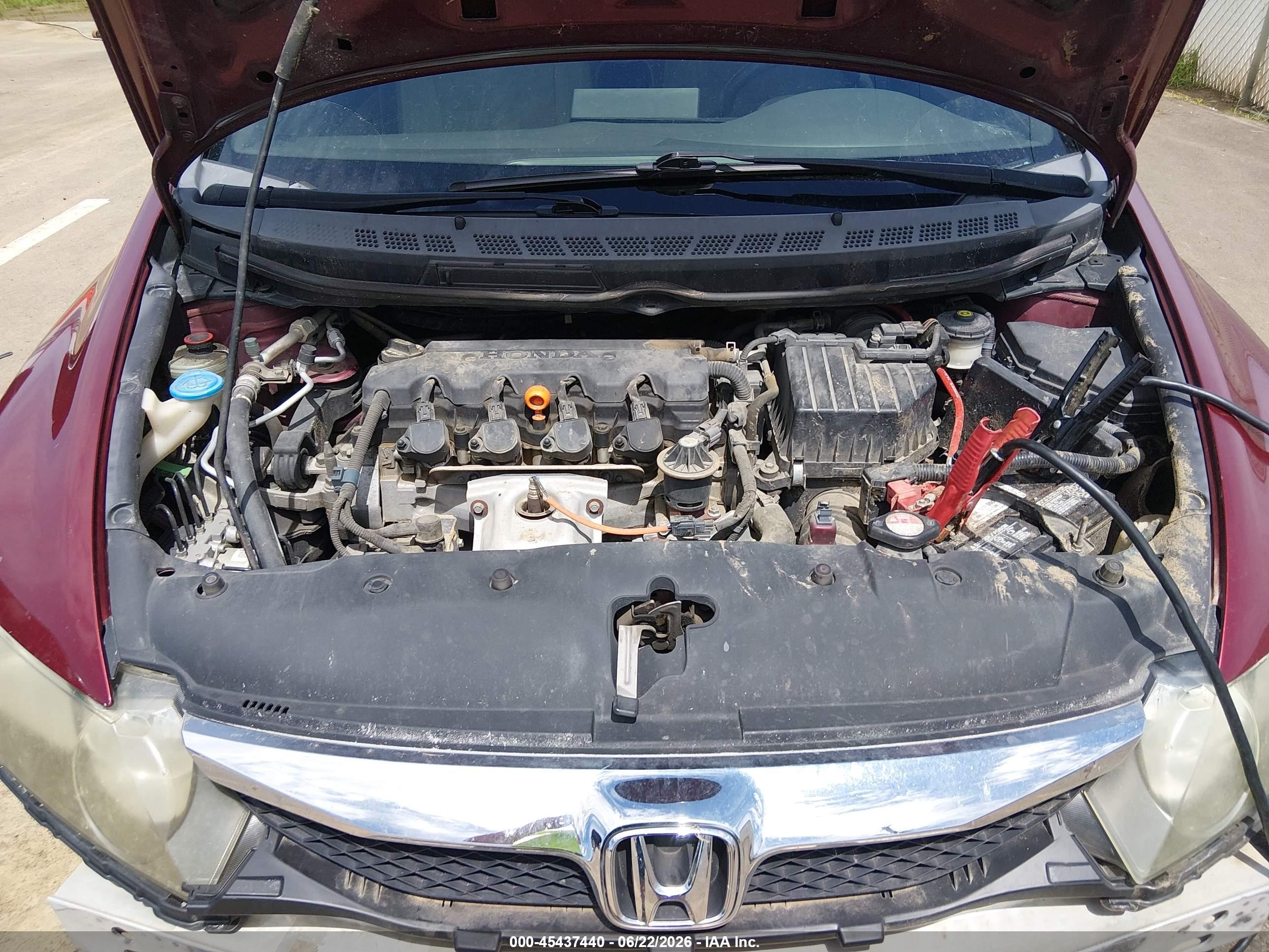 2009 Honda Civic Lx Темно-бордовый vin: 19XFA16579E013722