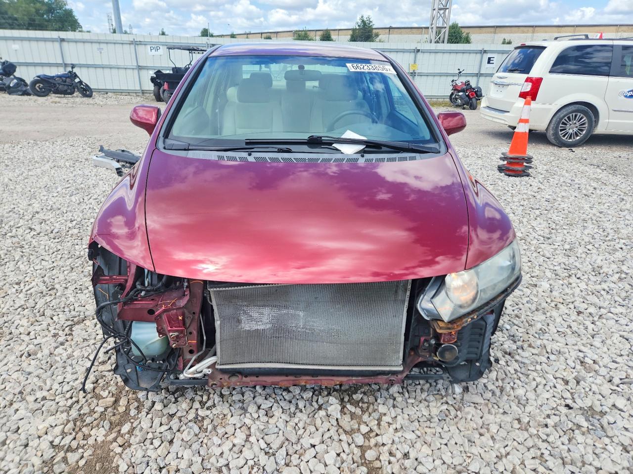 2009 Honda Civic Lx Red vin: 19XFA16589E026477
