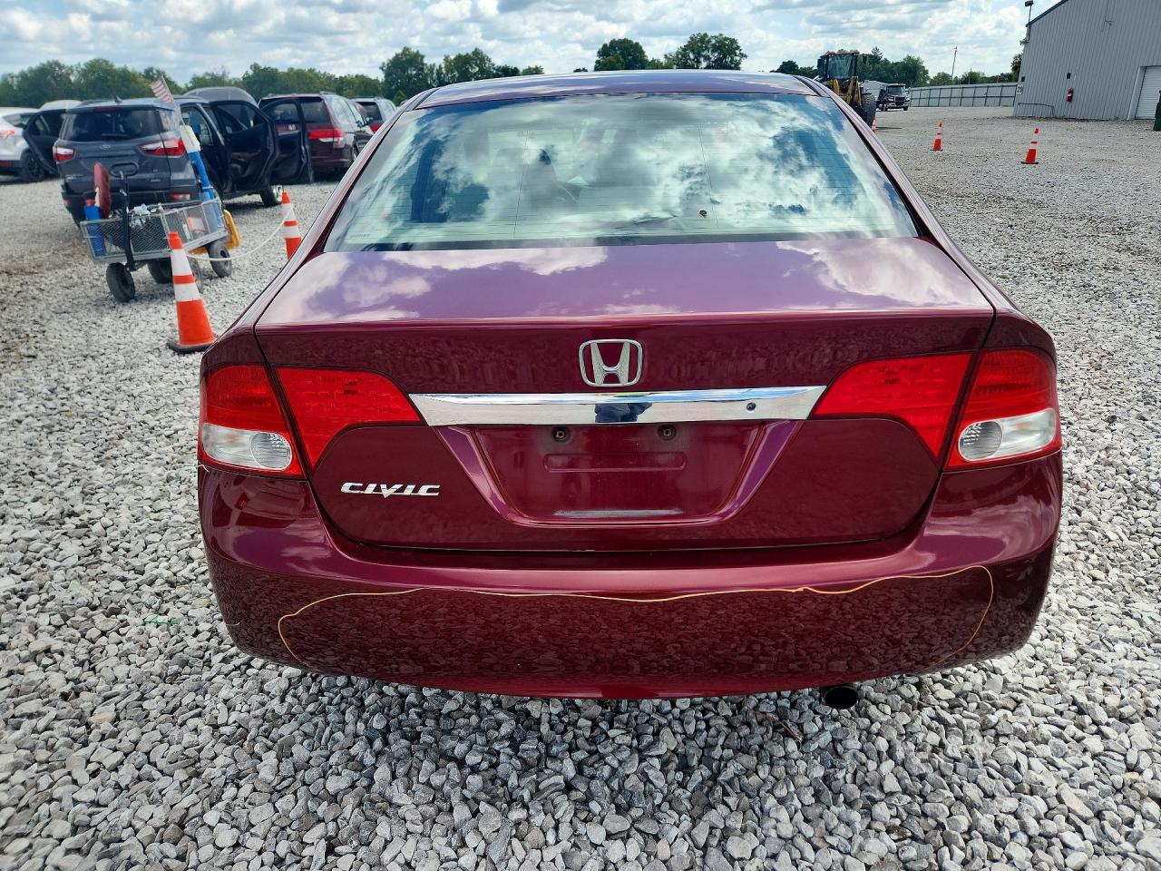 2009 Honda Civic Lx Red vin: 19XFA16589E026477