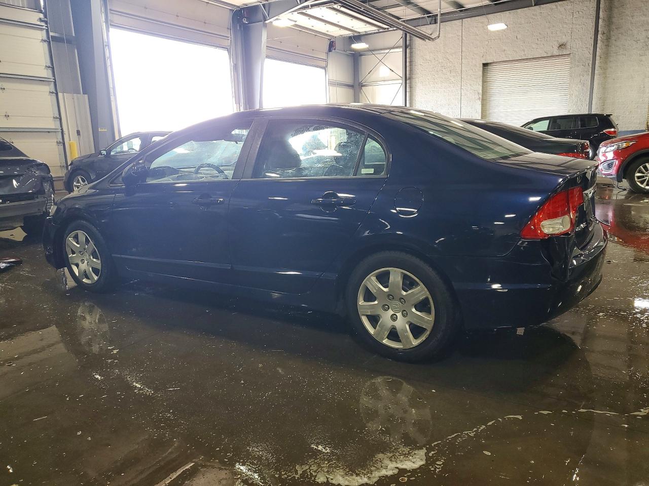 2009 Honda Civic Lx Blue vin: 19XFA16599E004066
