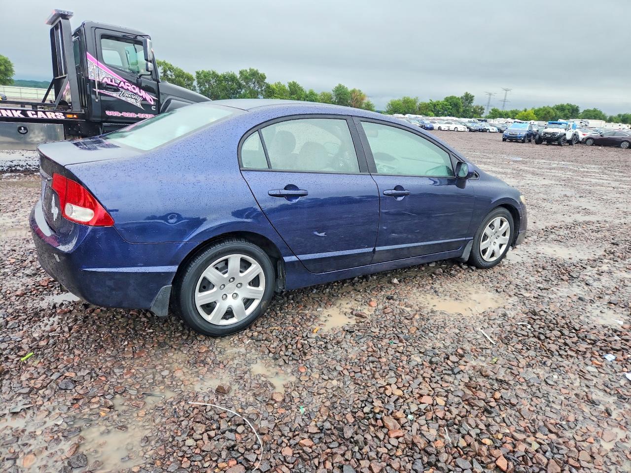 2009 Honda Civic Lx Blue vin: 19XFA16599E004083