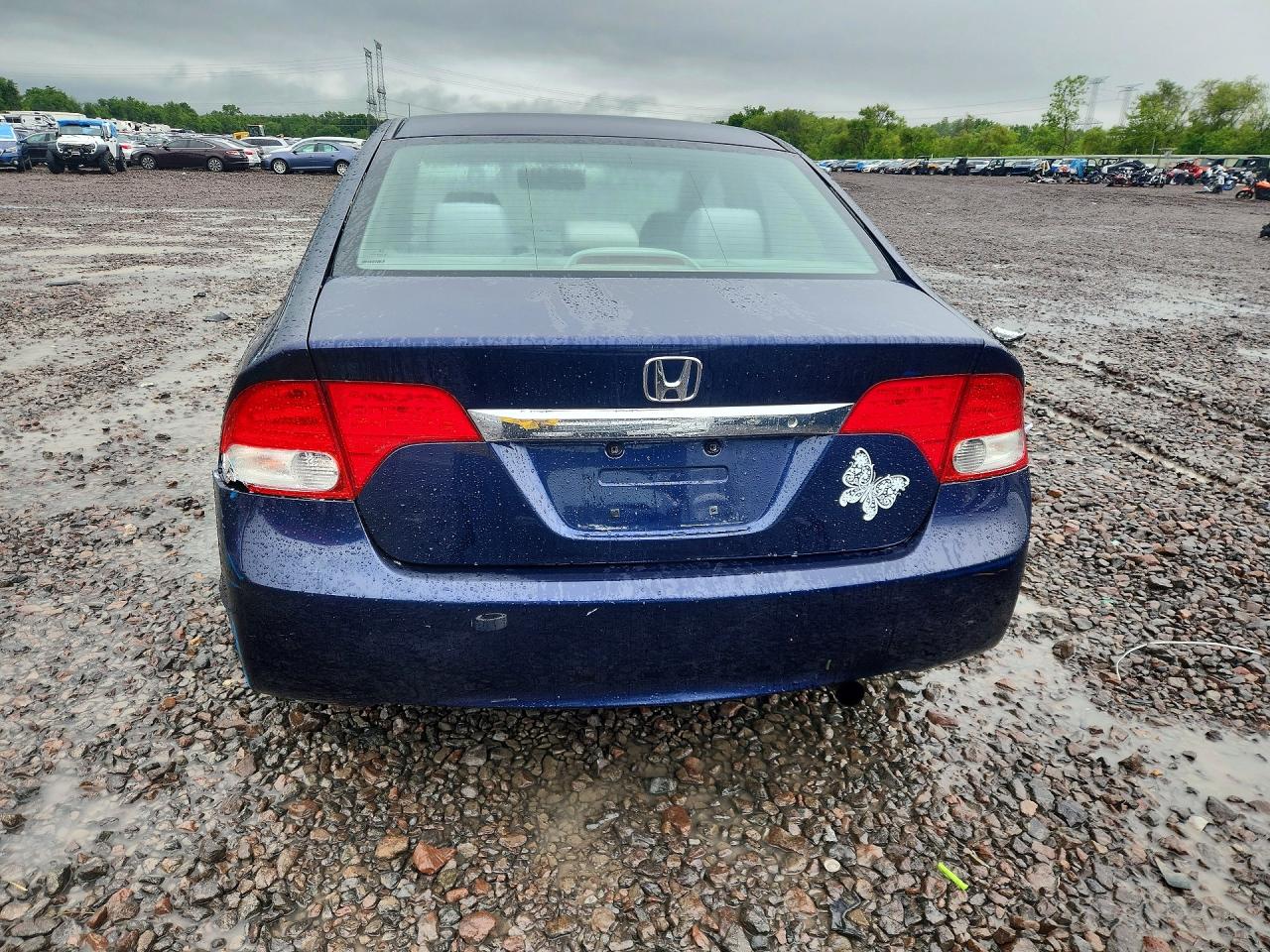 2009 Honda Civic Lx Blue vin: 19XFA16599E004083