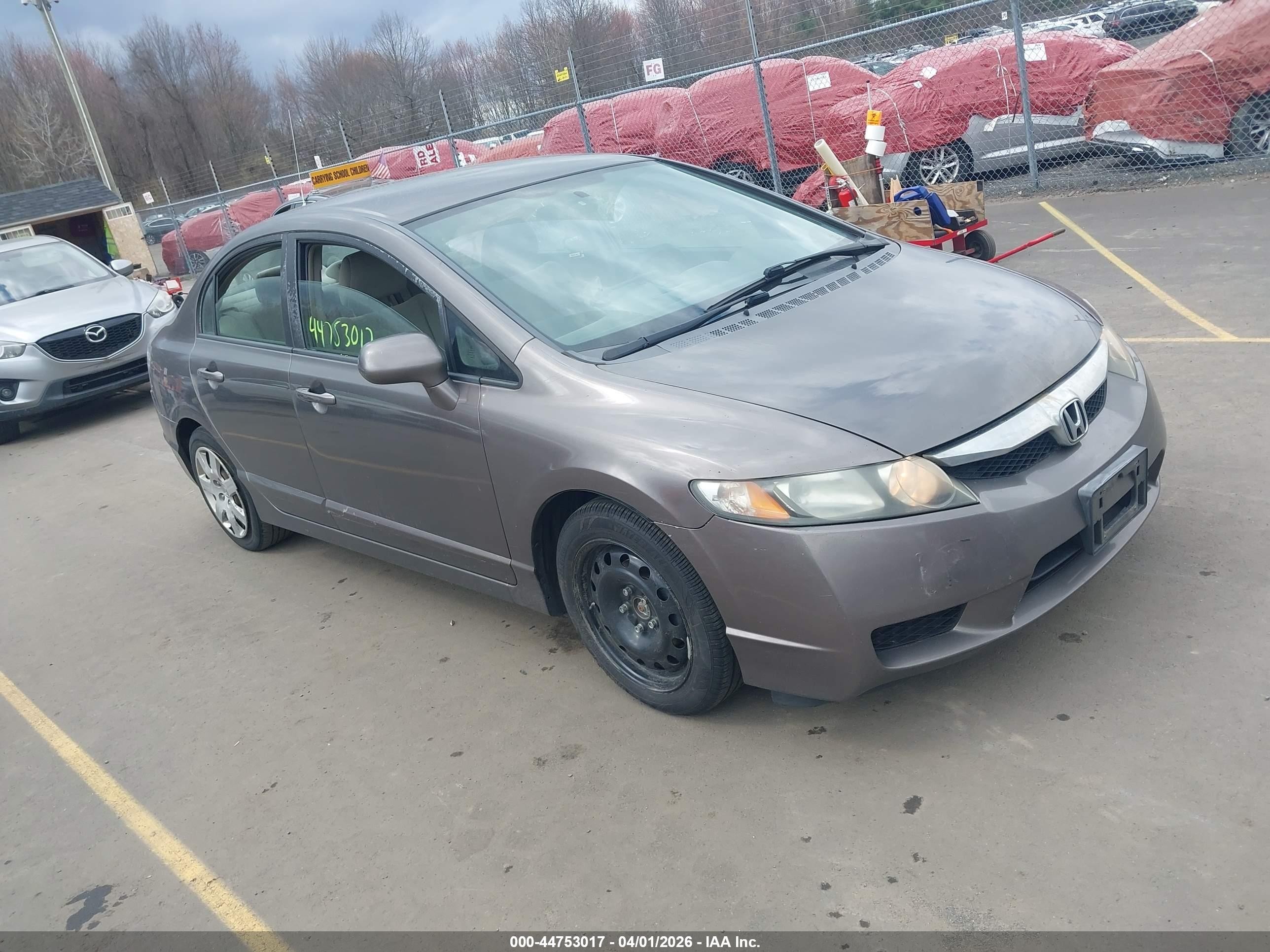 2009 Honda Civic Lx Серый vin: 19XFA16599E015066