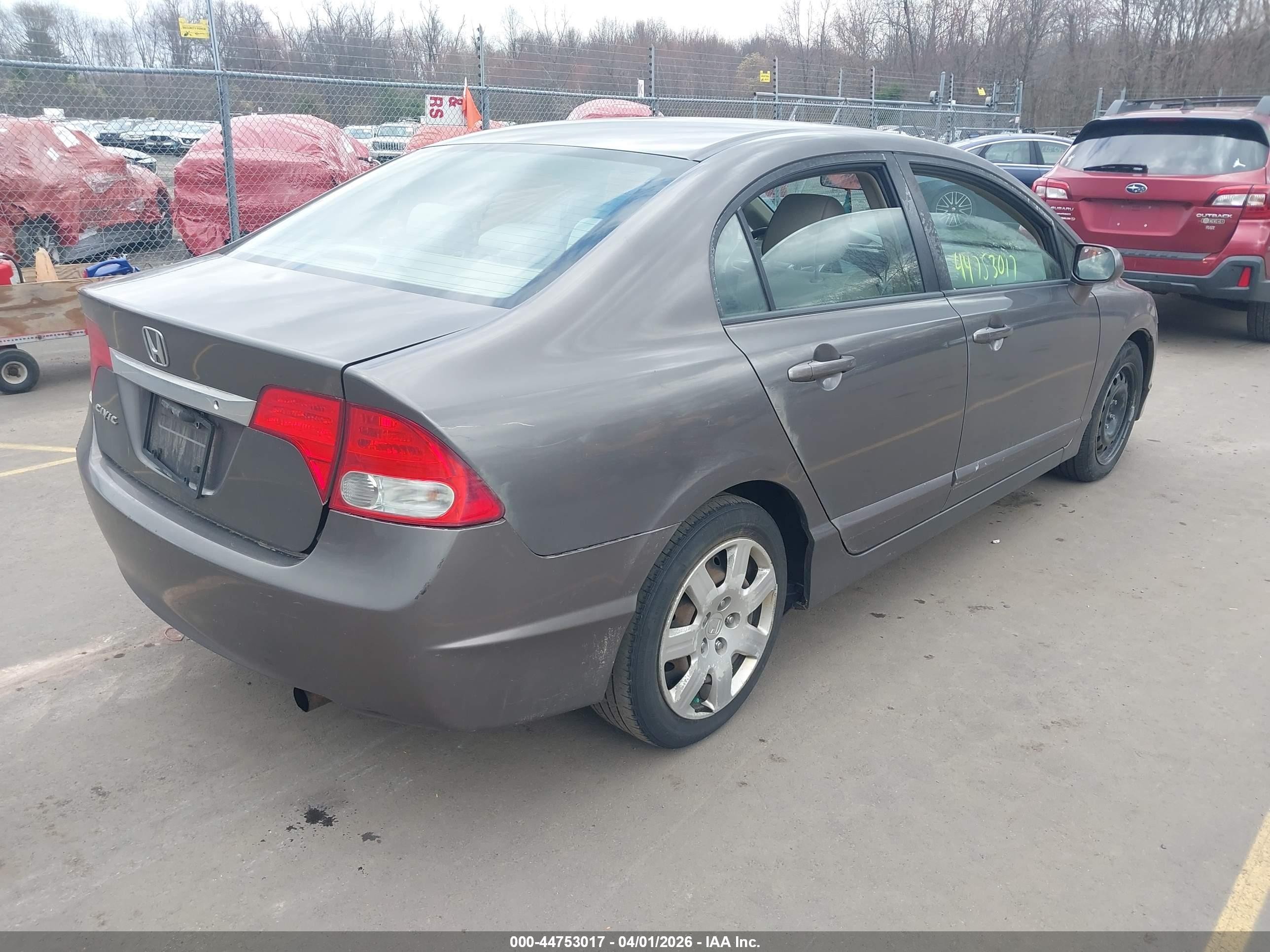 2009 Honda Civic Lx Gray vin: 19XFA16599E015066