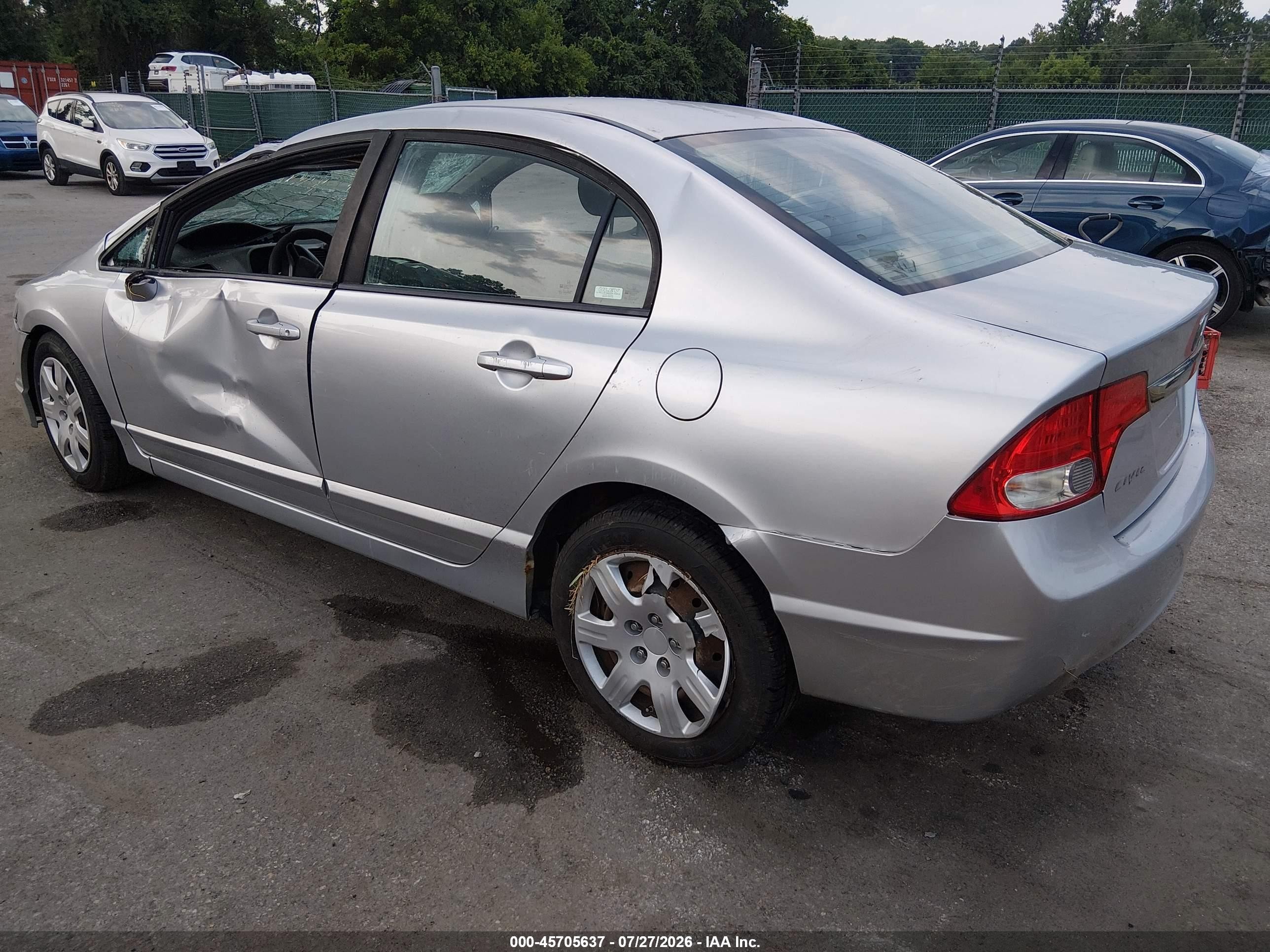 2009 Honda Civic Lx Silver vin: 19XFA16599E018355