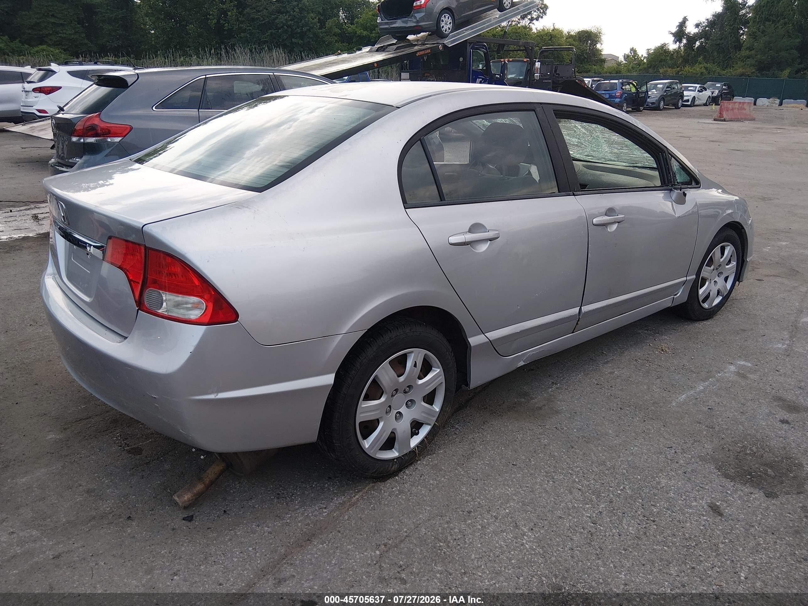 2009 Honda Civic Lx Silver vin: 19XFA16599E018355
