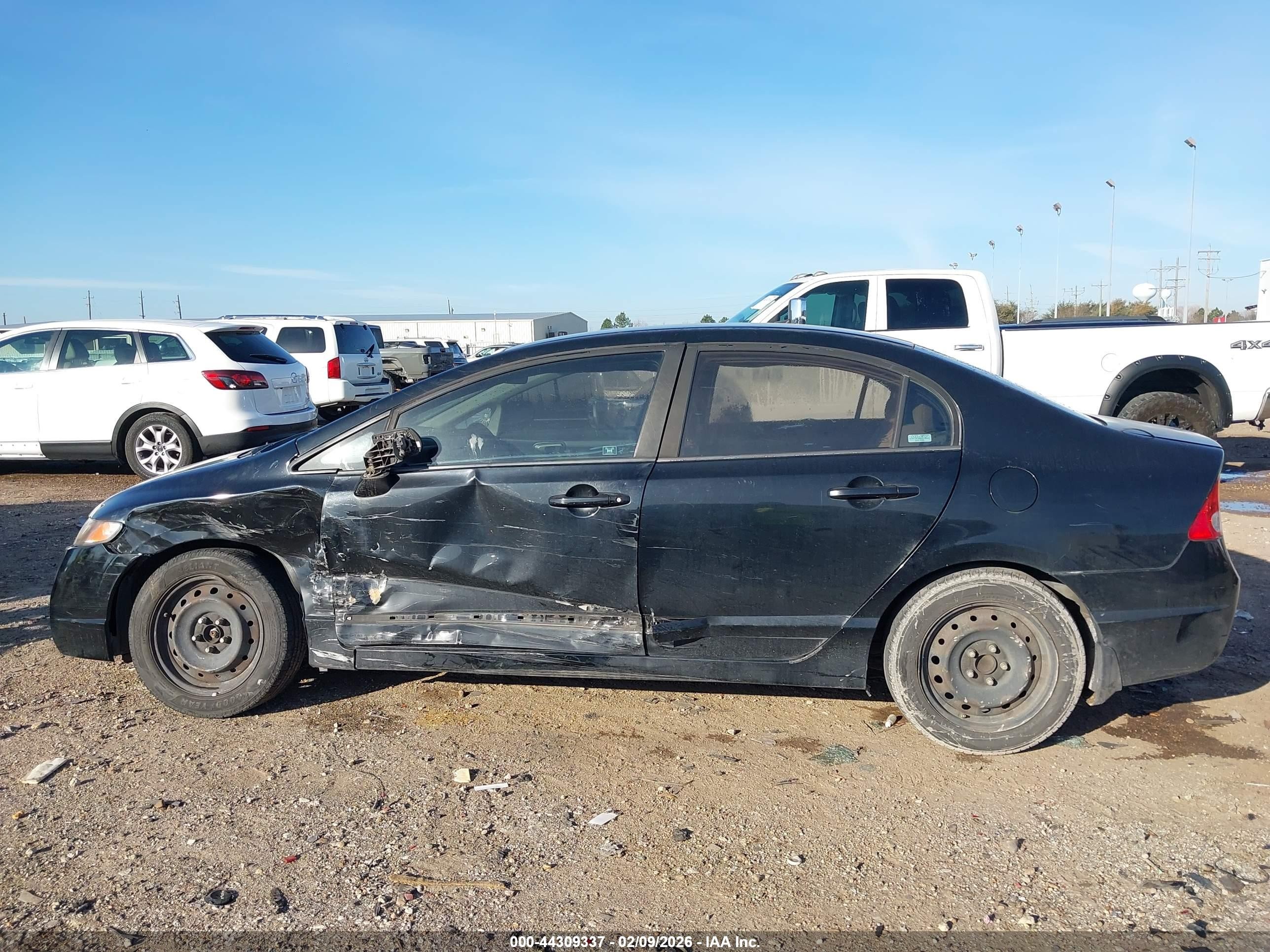 2009 Honda Civic Lx Black vin: 19XFA16599E042512