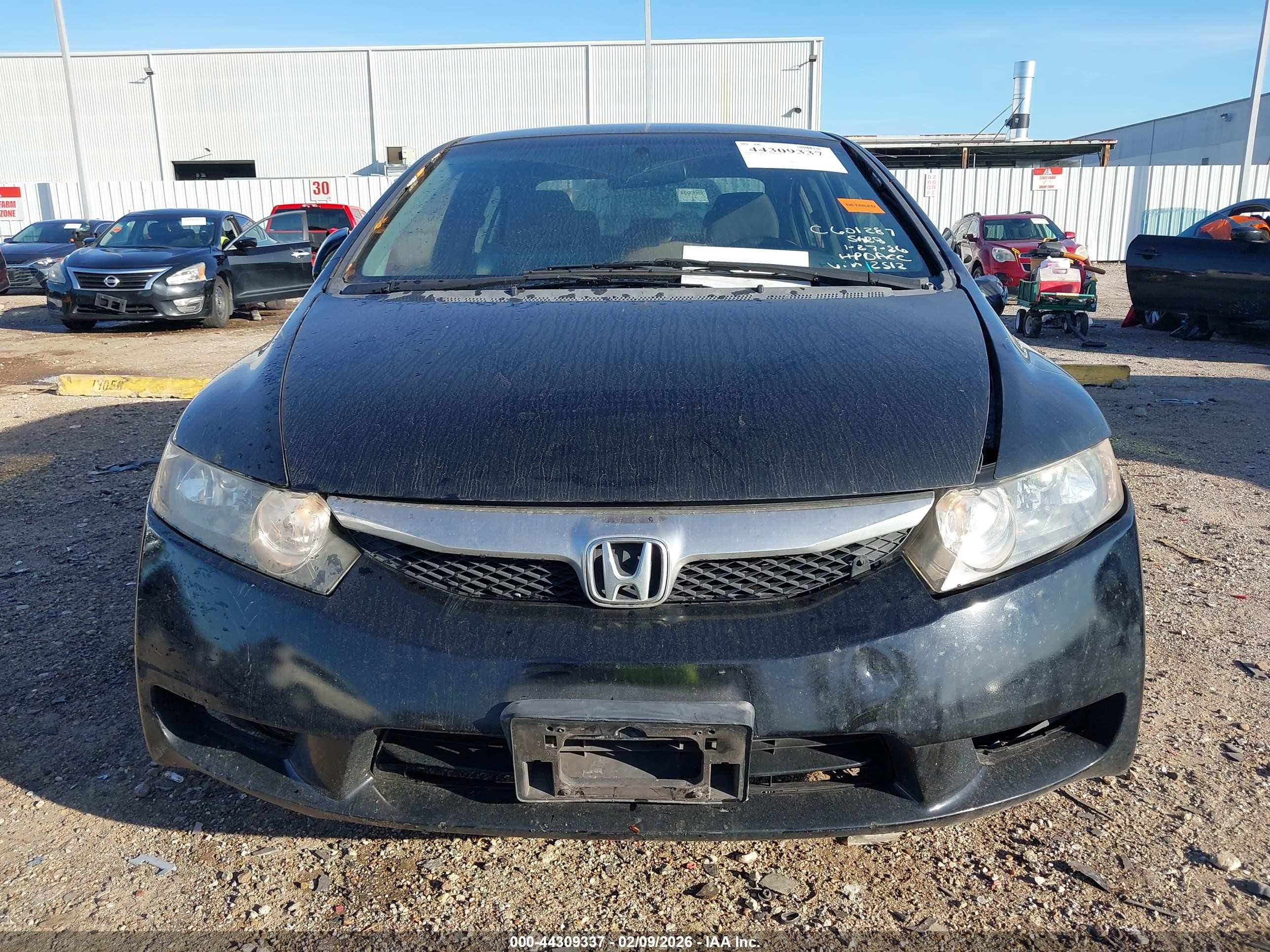 2009 Honda Civic Lx Black vin: 19XFA16599E042512