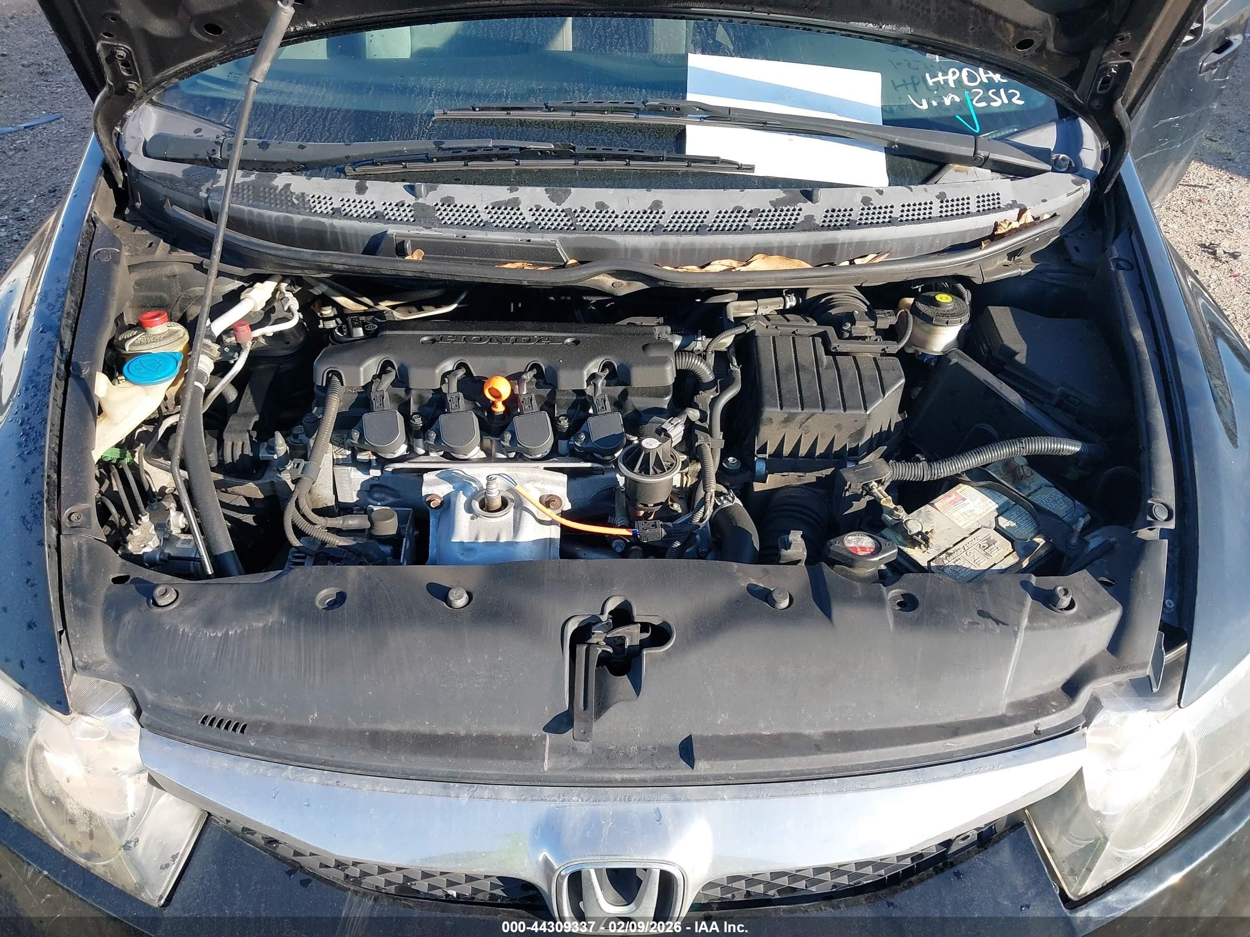 2009 Honda Civic Lx Black vin: 19XFA16599E042512