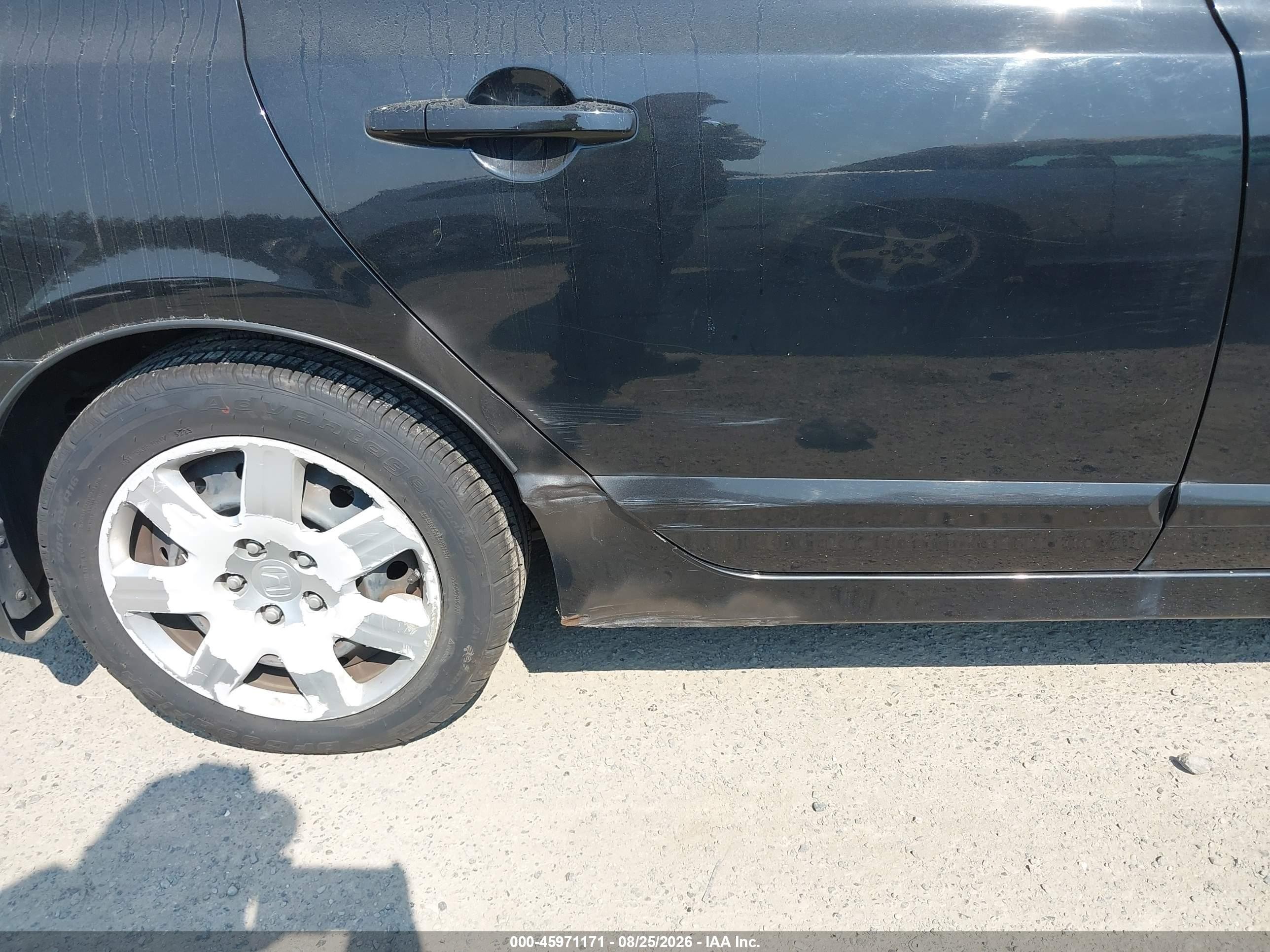 2009 Honda Civic Lx Черный vin: 19XFA16599E045961