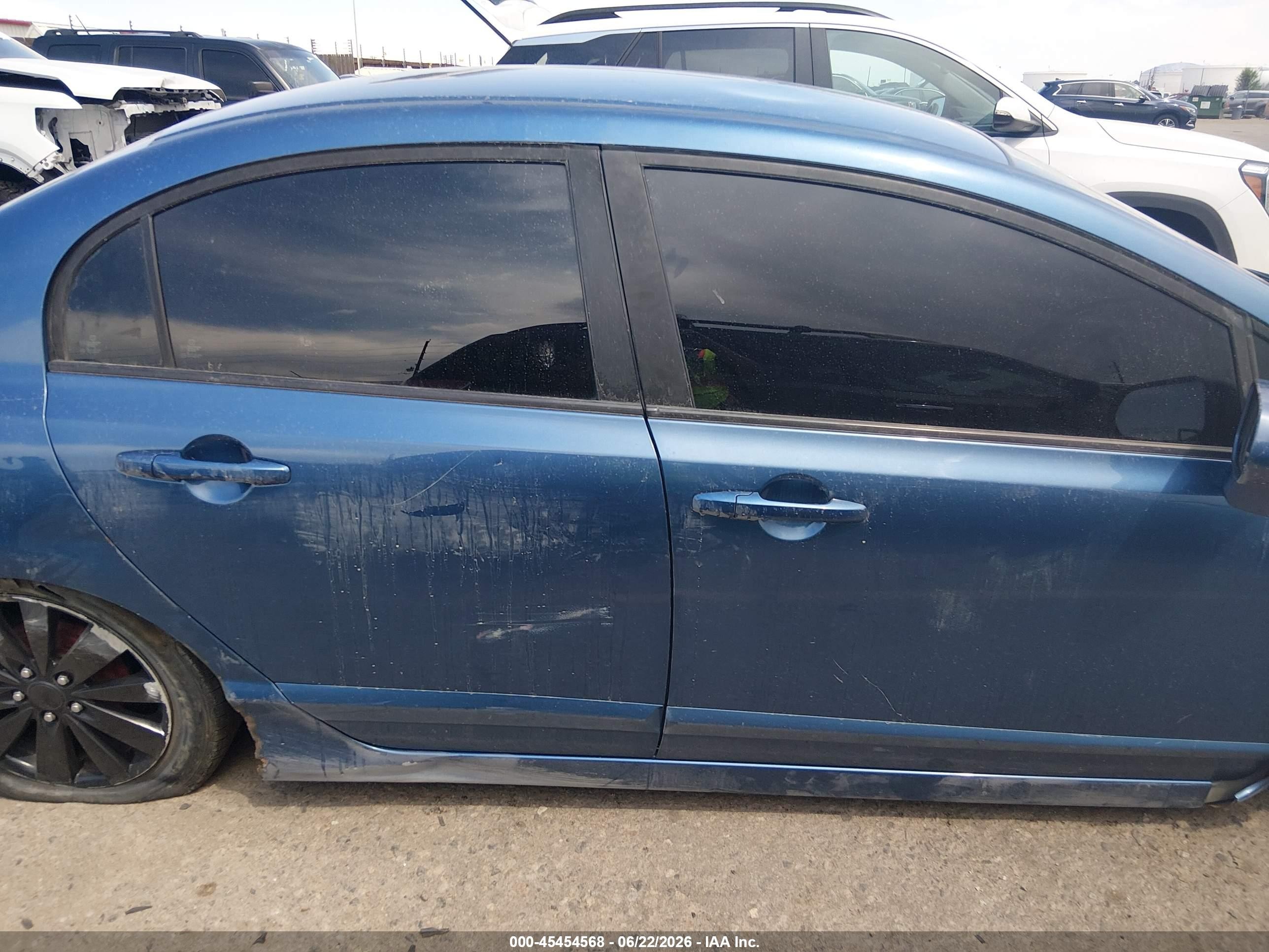 2009 Honda Civic Lx Blue vin: 19XFA16599E046379