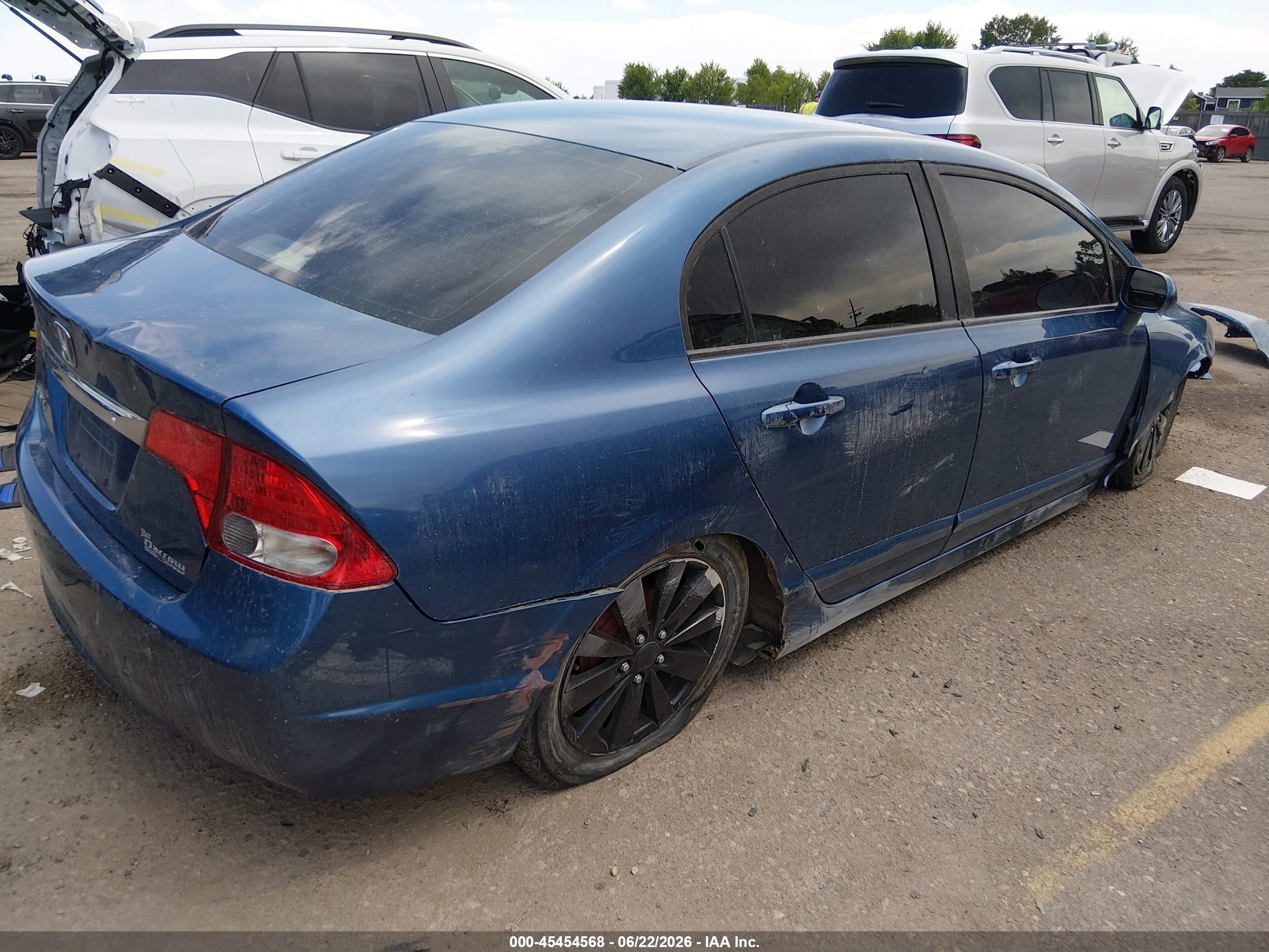 2009 Honda Civic Lx Blue vin: 19XFA16599E046379
