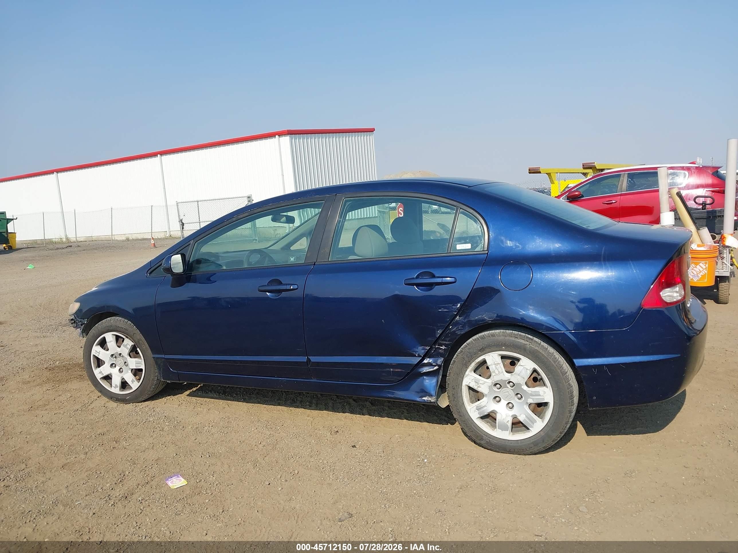 2009 Honda Civic Lx Dark Blue vin: 19XFA165X9E003623