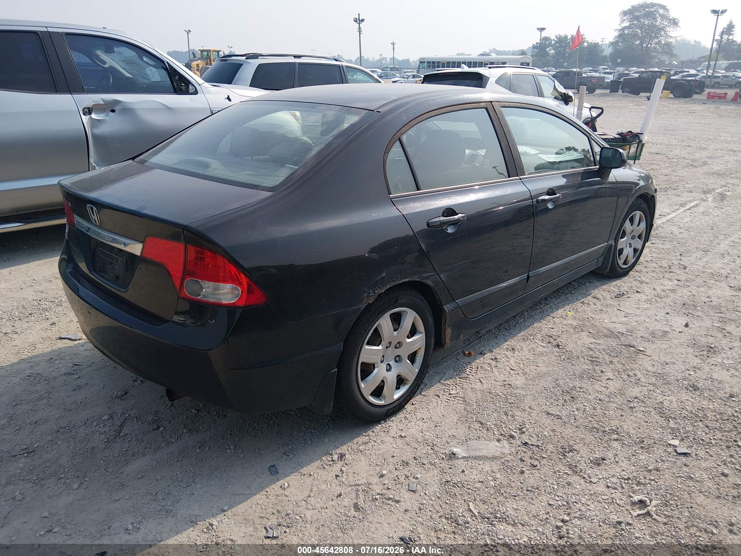 2009 Honda Civic Lx Black vin: 19XFA165X9E046830