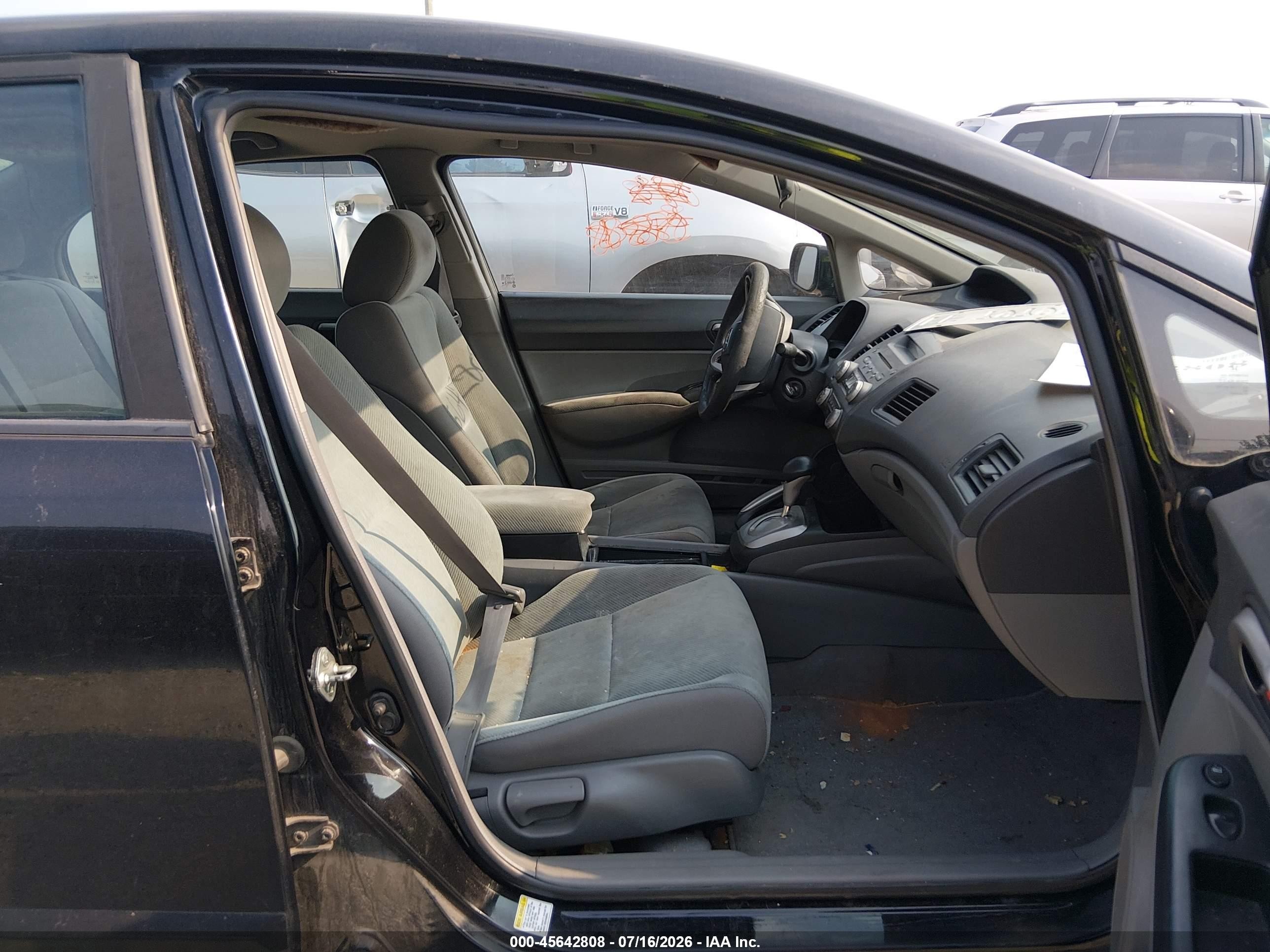 2009 Honda Civic Lx Black vin: 19XFA165X9E046830