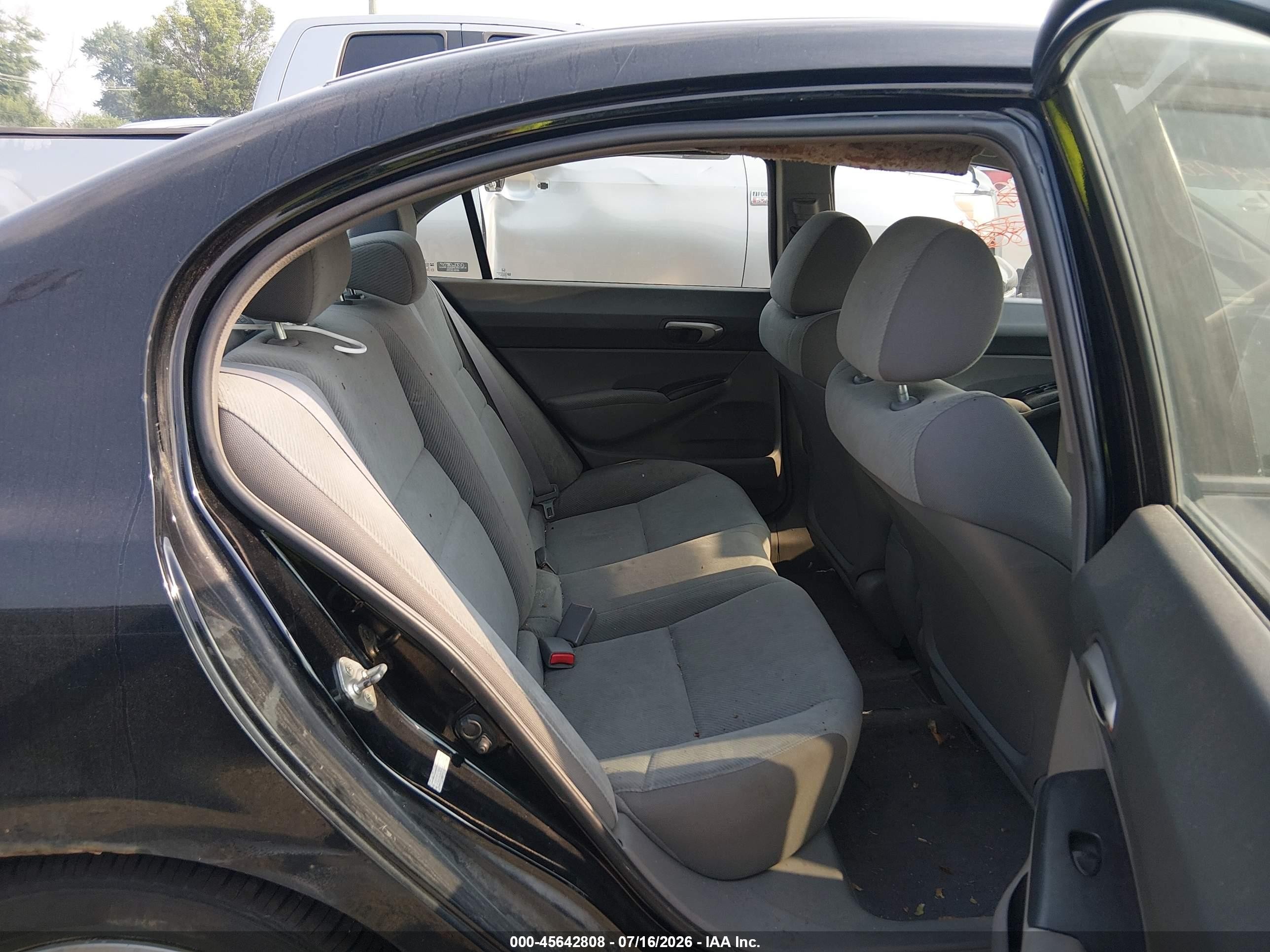 2009 Honda Civic Lx Black vin: 19XFA165X9E046830