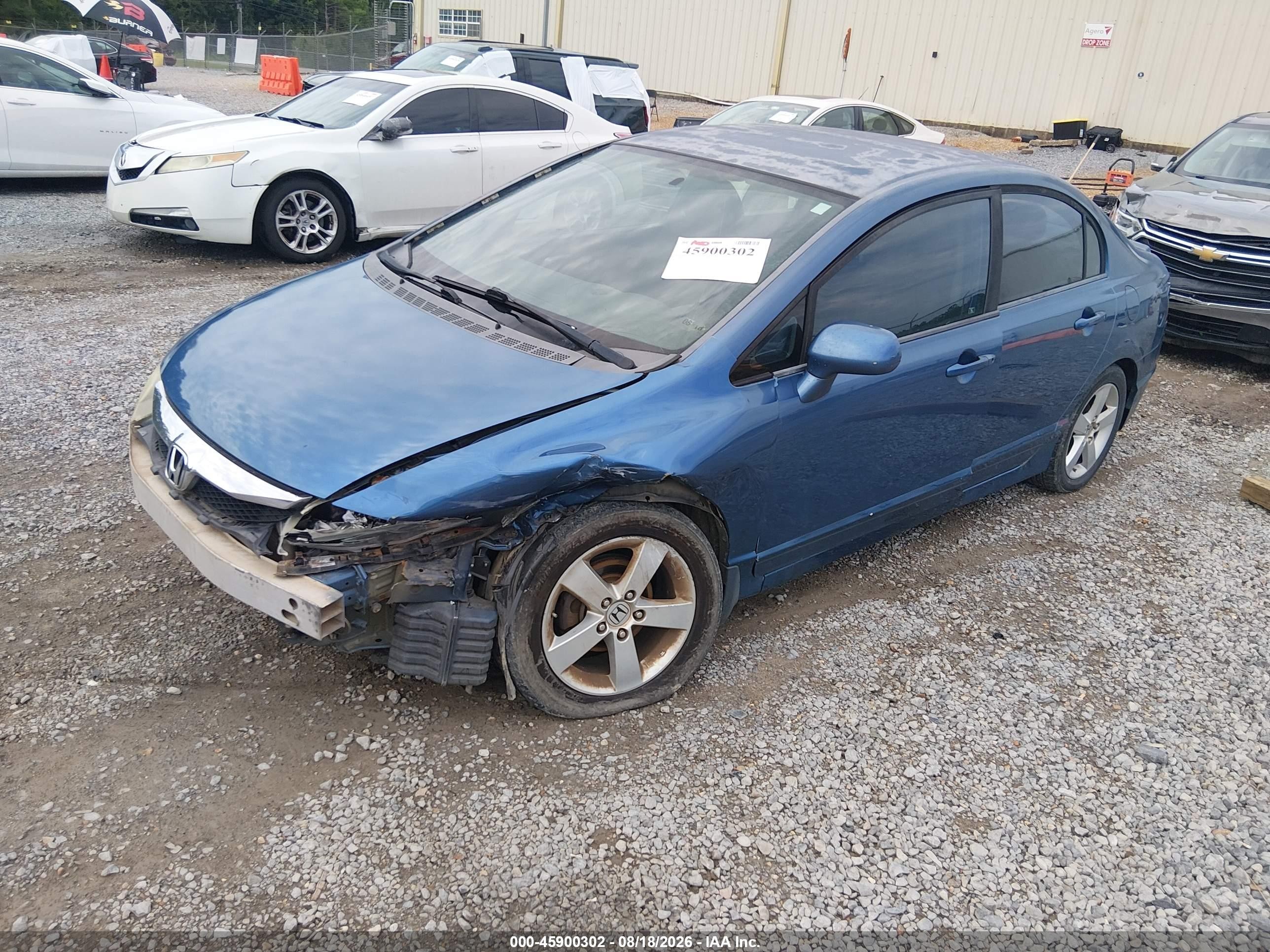 2009 Honda Civic Lx-s Синий vin: 19XFA16619E012848