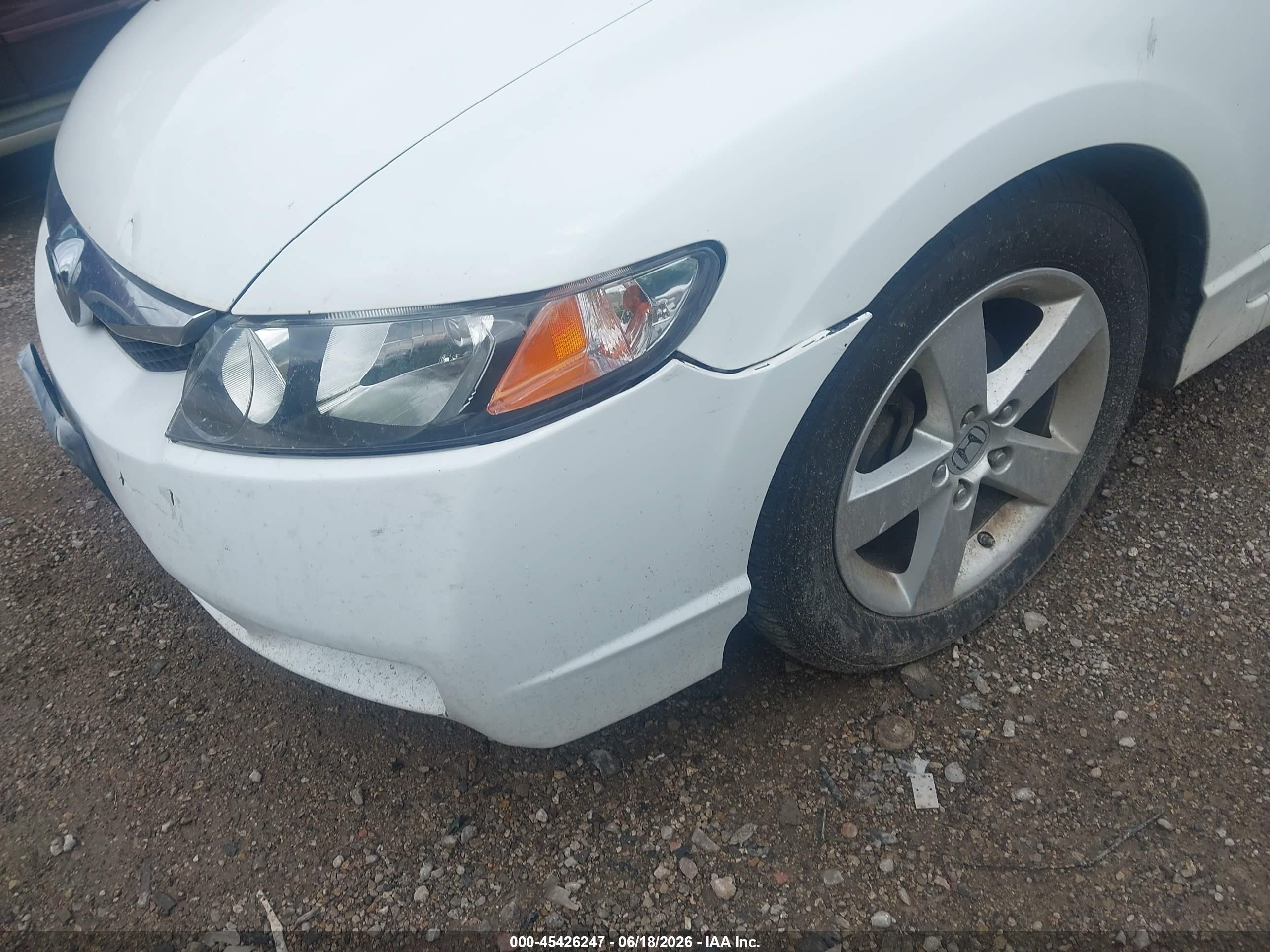2009 Honda Civic Lx-s White vin: 19XFA16629E030128