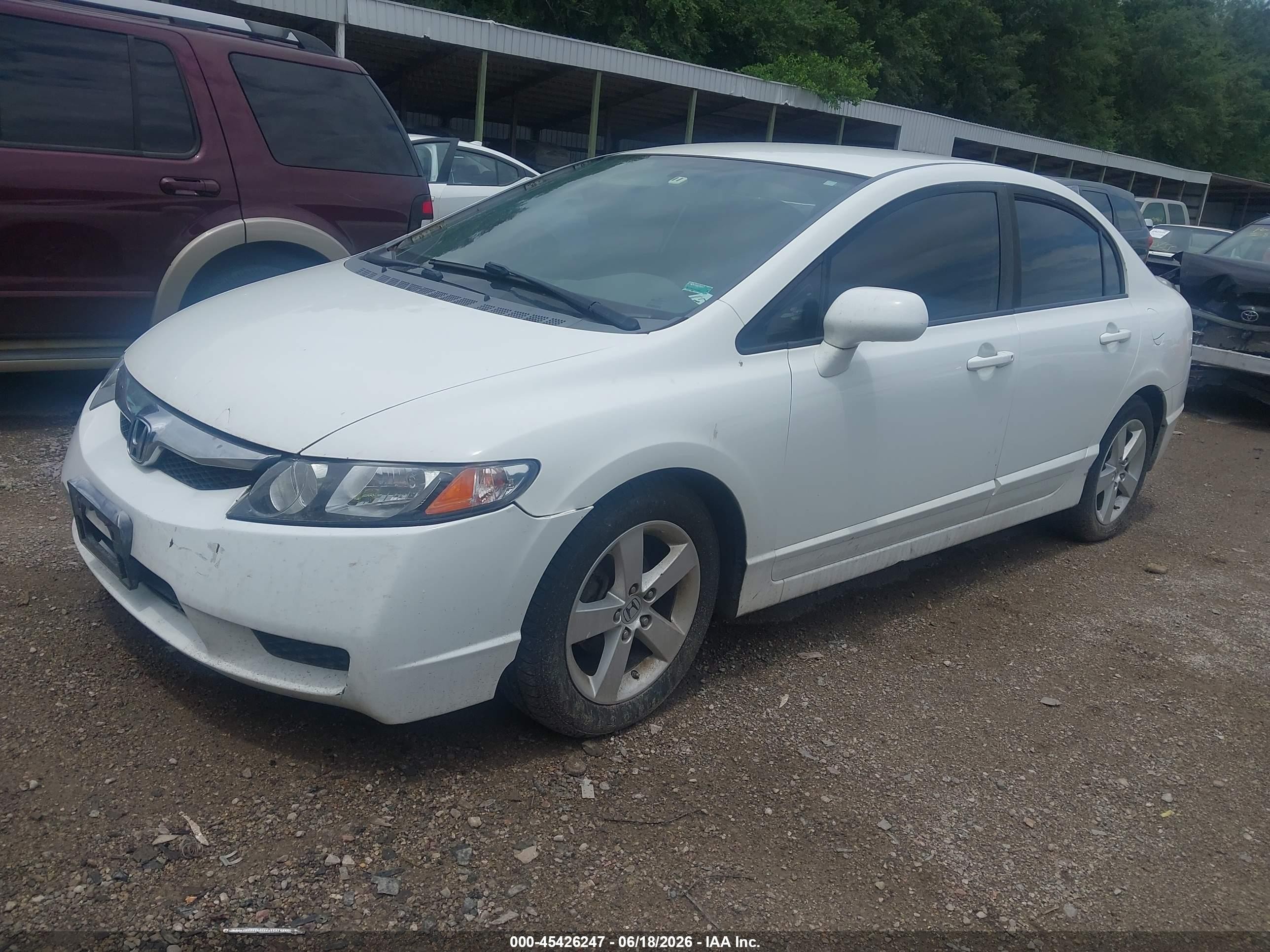 2009 Honda Civic Lx-s White vin: 19XFA16629E030128