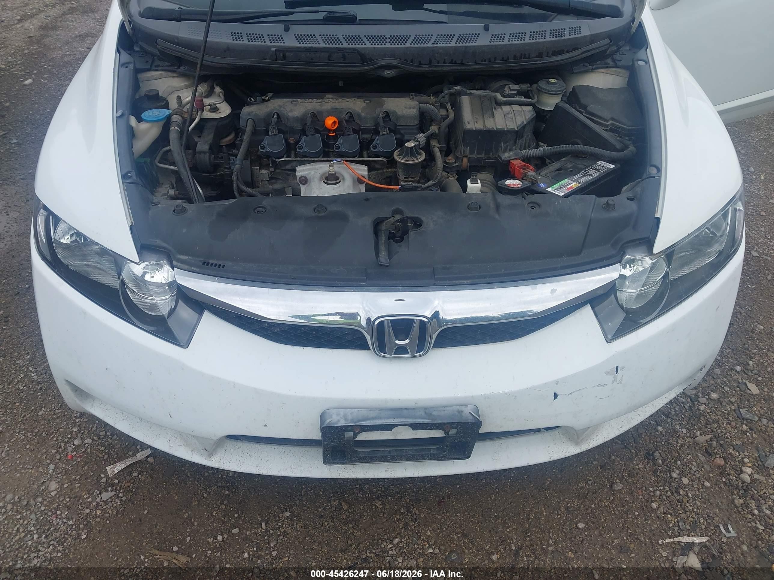 2009 Honda Civic Lx-s White vin: 19XFA16629E030128