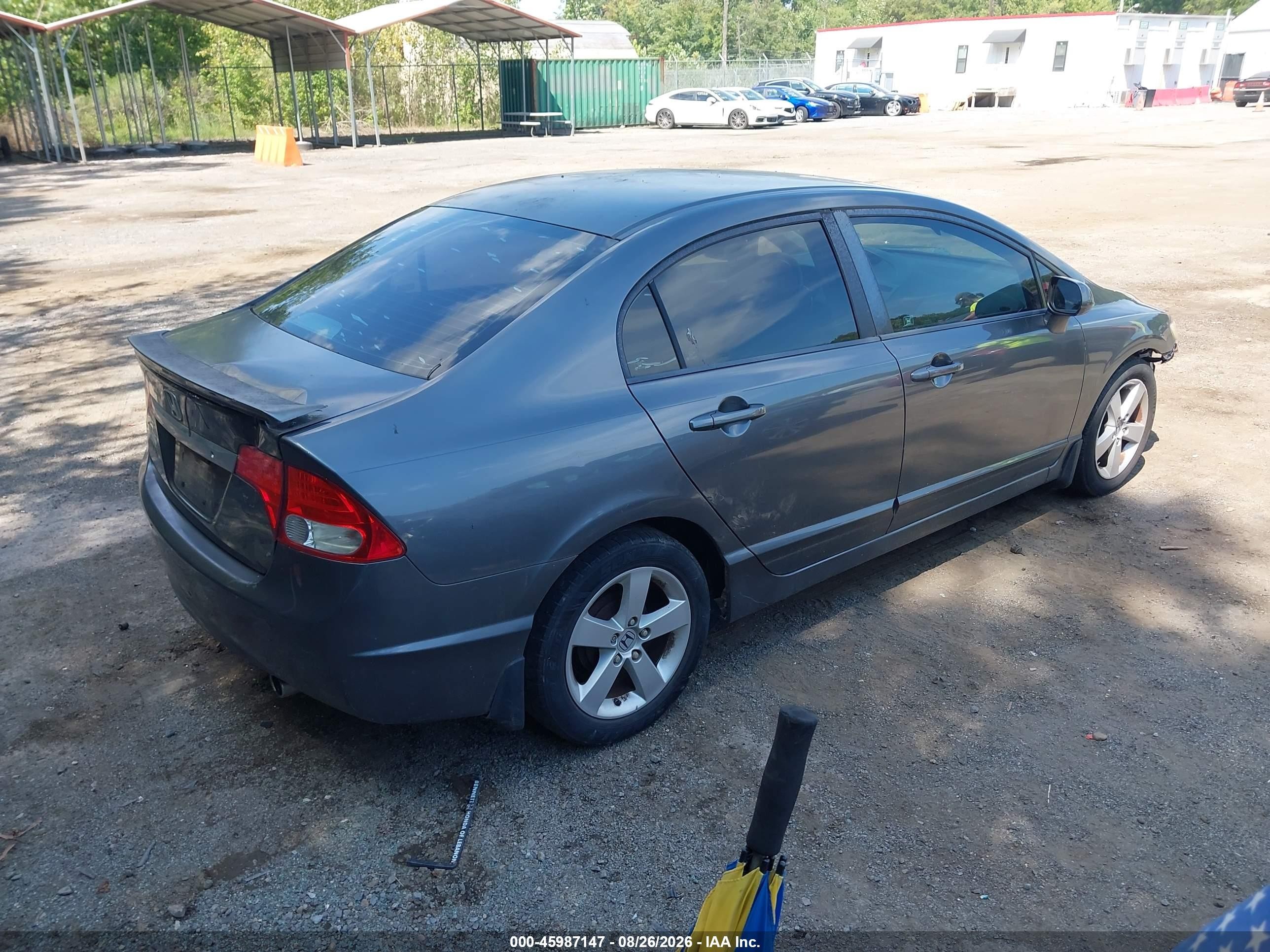 2009 Honda Civic Lx-s Gray vin: 19XFA16639E010485