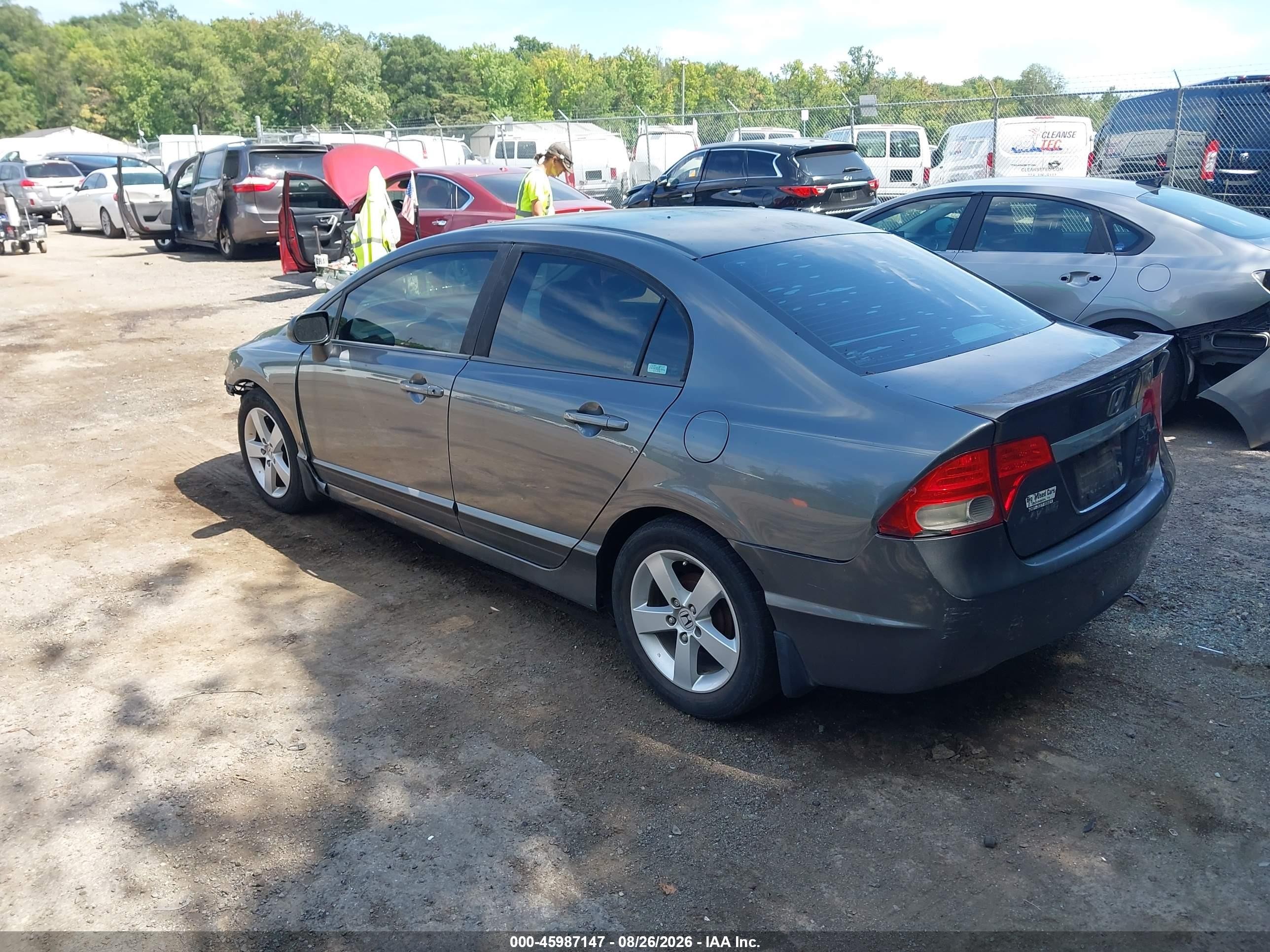 2009 Honda Civic Lx-s Gray vin: 19XFA16639E010485