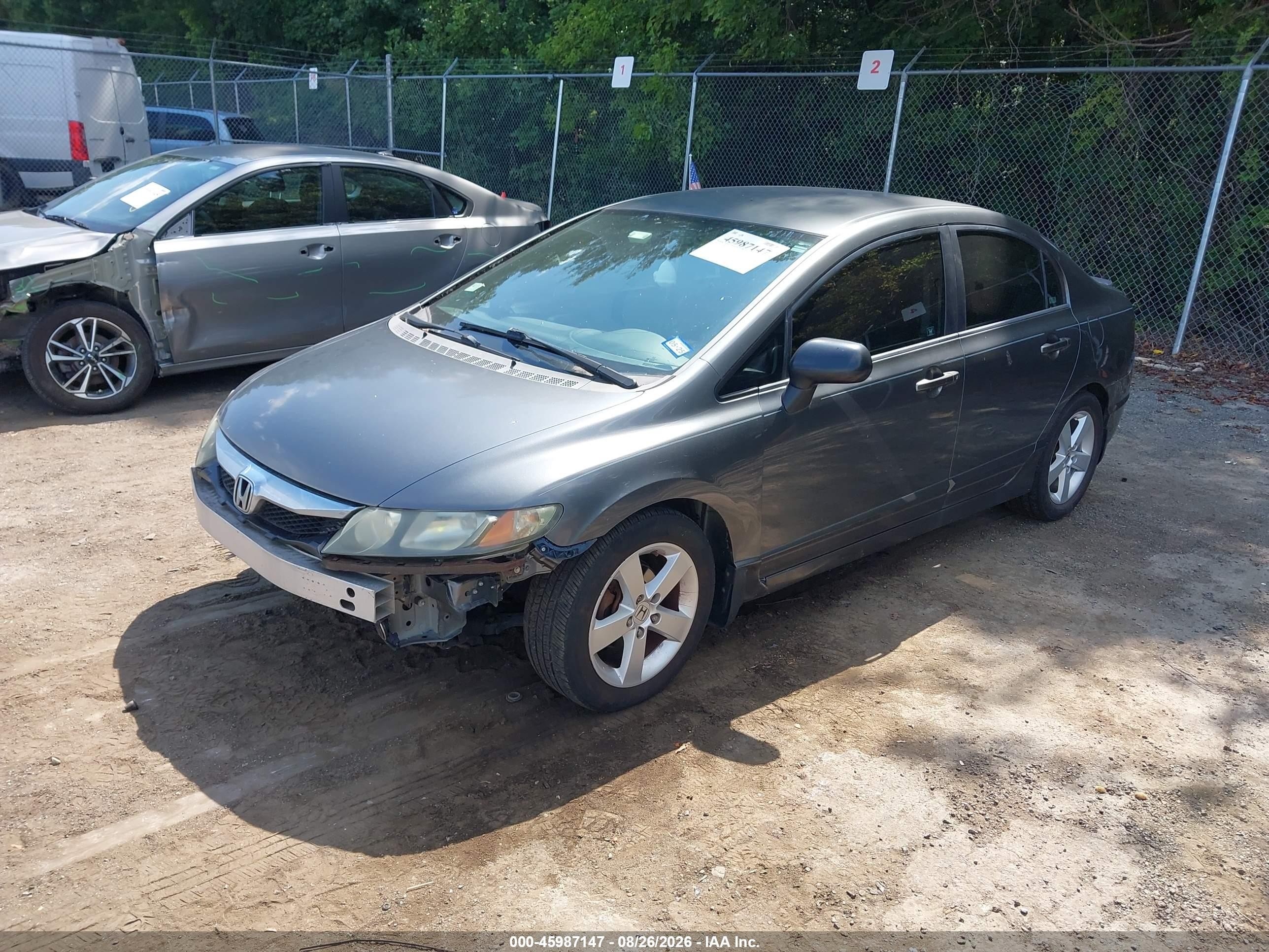 2009 Honda Civic Lx-s Gray vin: 19XFA16639E010485