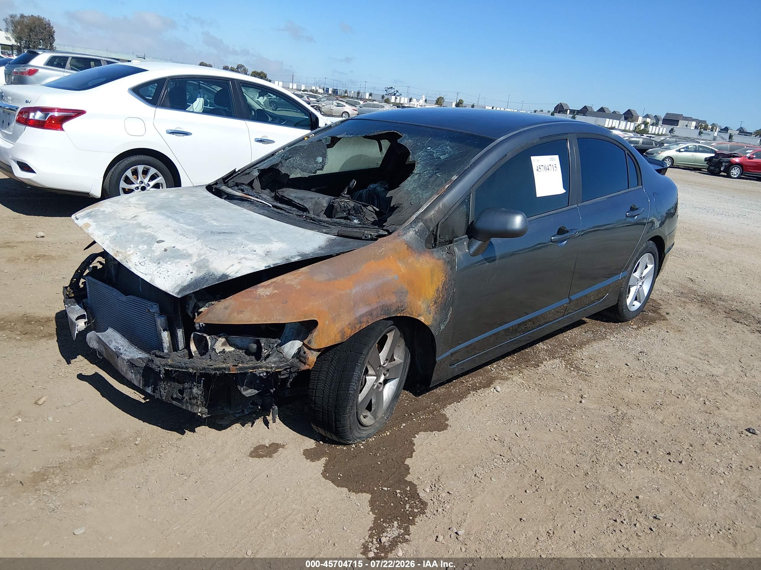 2009 Honda Civic Lx-s Gray vin: 19XFA16649E013685