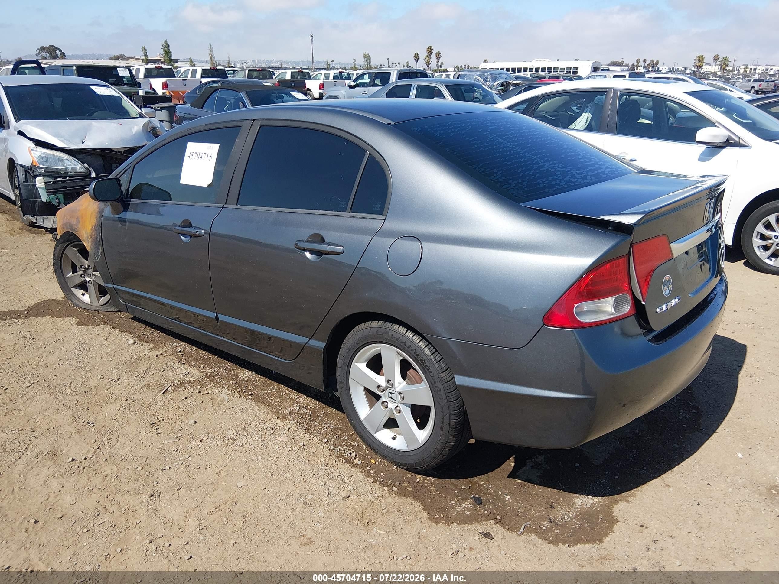 2009 Honda Civic Lx-s Gray vin: 19XFA16649E013685