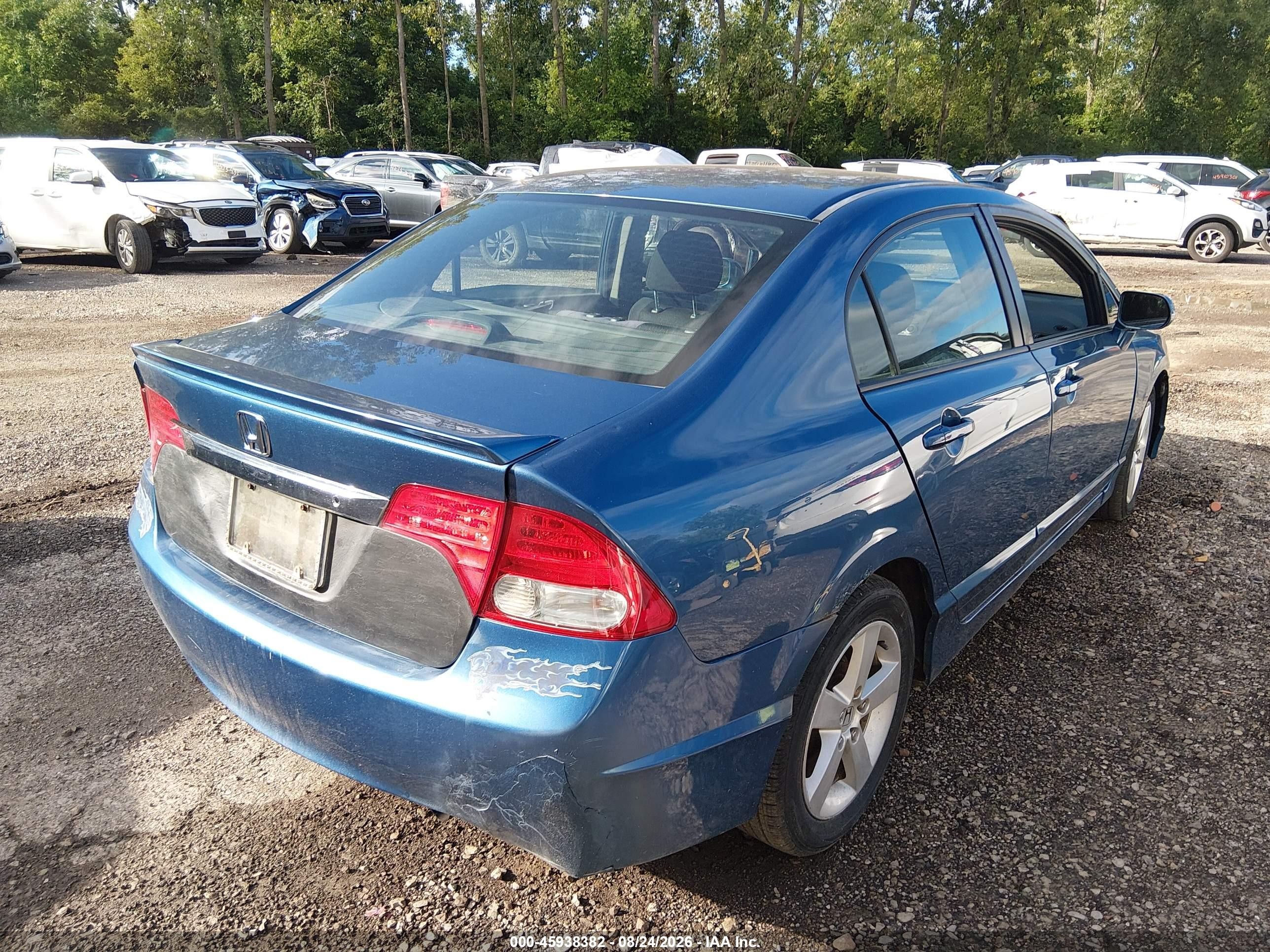 2009 Honda Civic Lx-s Blue vin: 19XFA16669E006110
