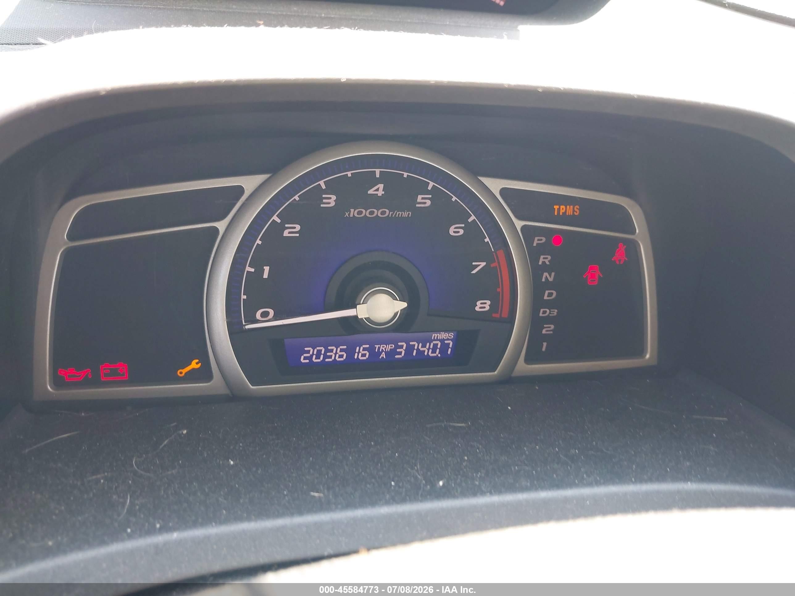 2009 Honda Civic Lx-s Blue vin: 19XFA16669E044291