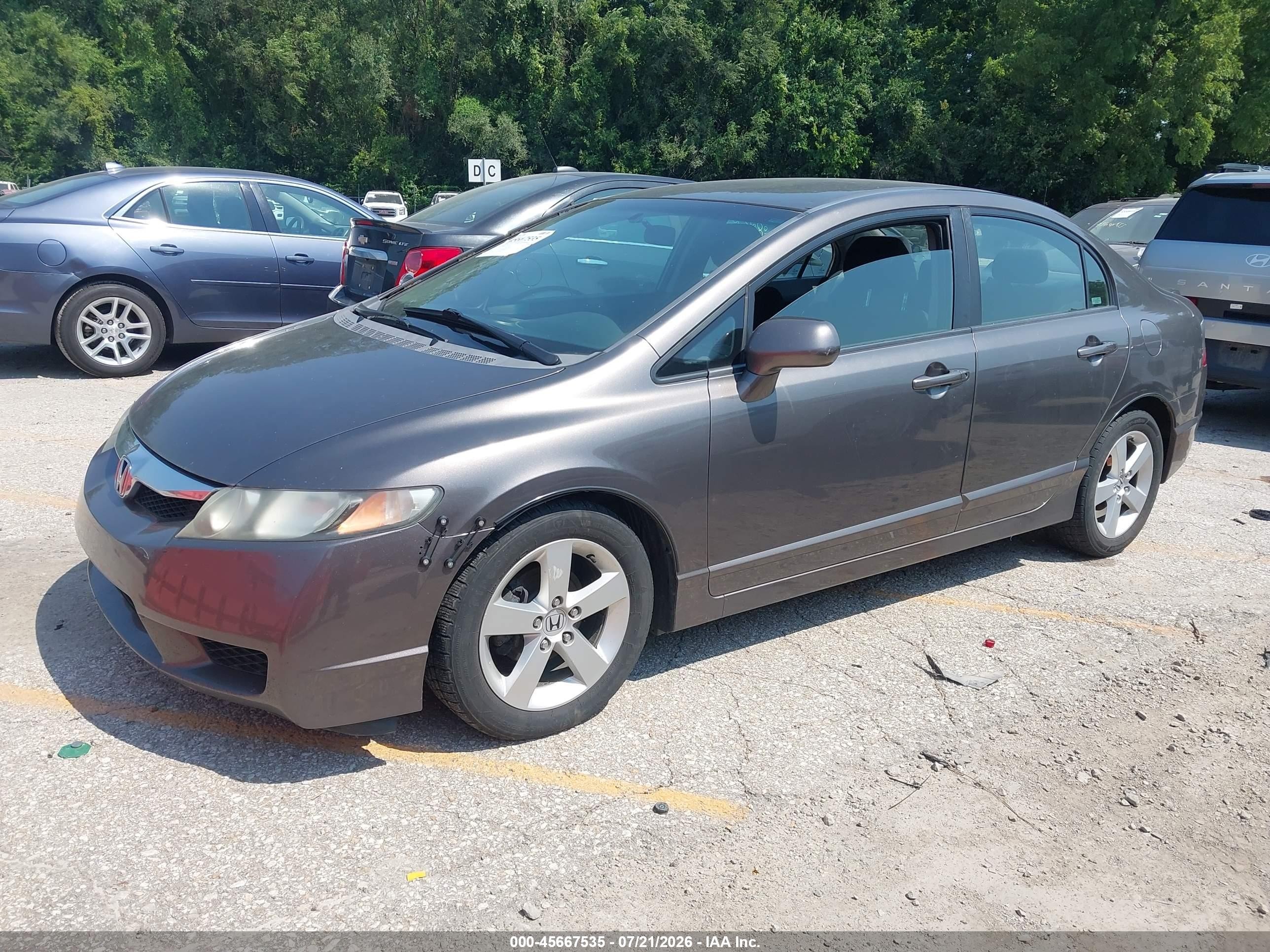 2009 Honda Civic Lx-s Gray vin: 19XFA16689E016542