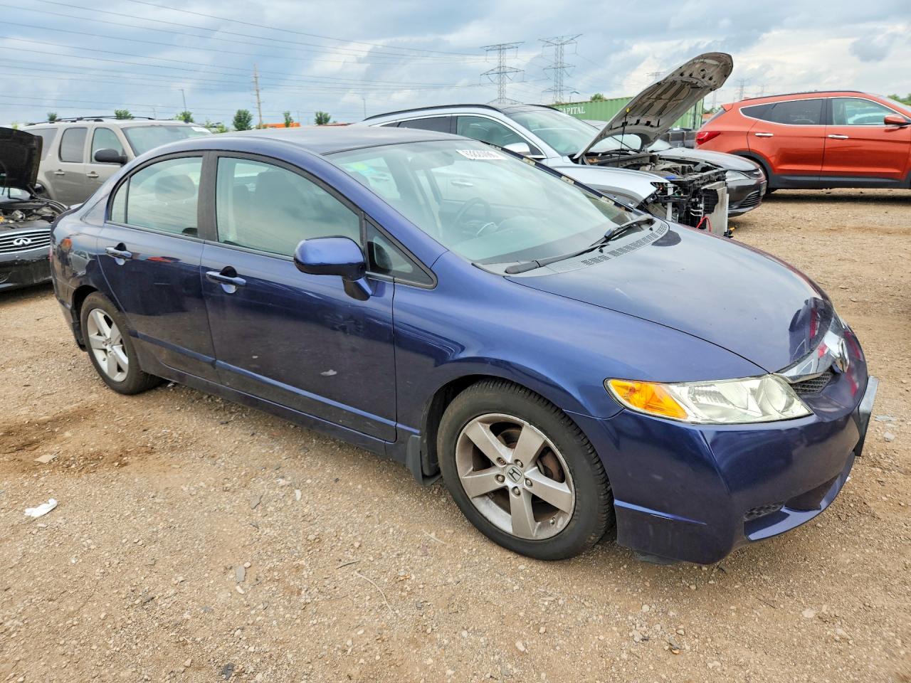 2009 Honda Civic Lx-s Blue vin: 19XFA16699E005534