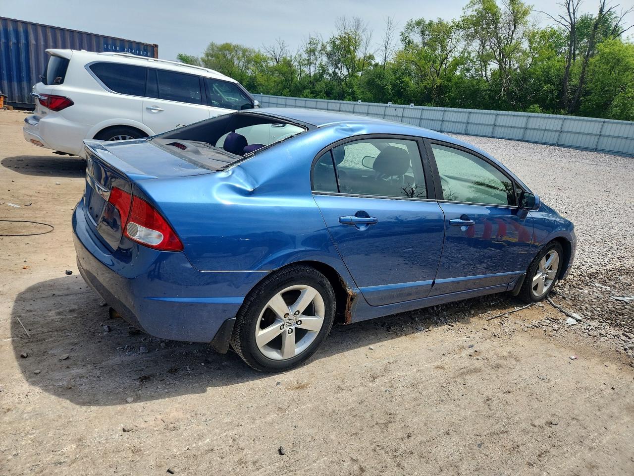 2009 Honda Civic Lx-s Blue vin: 19XFA16699E035214