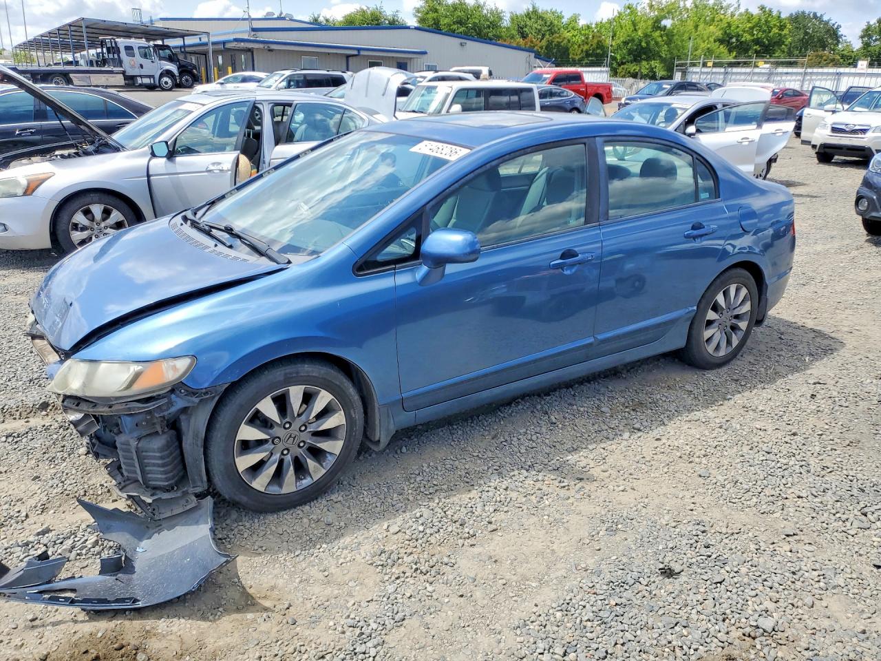 2009 Honda Civic Ex Синий vin: 19XFA16809E009571