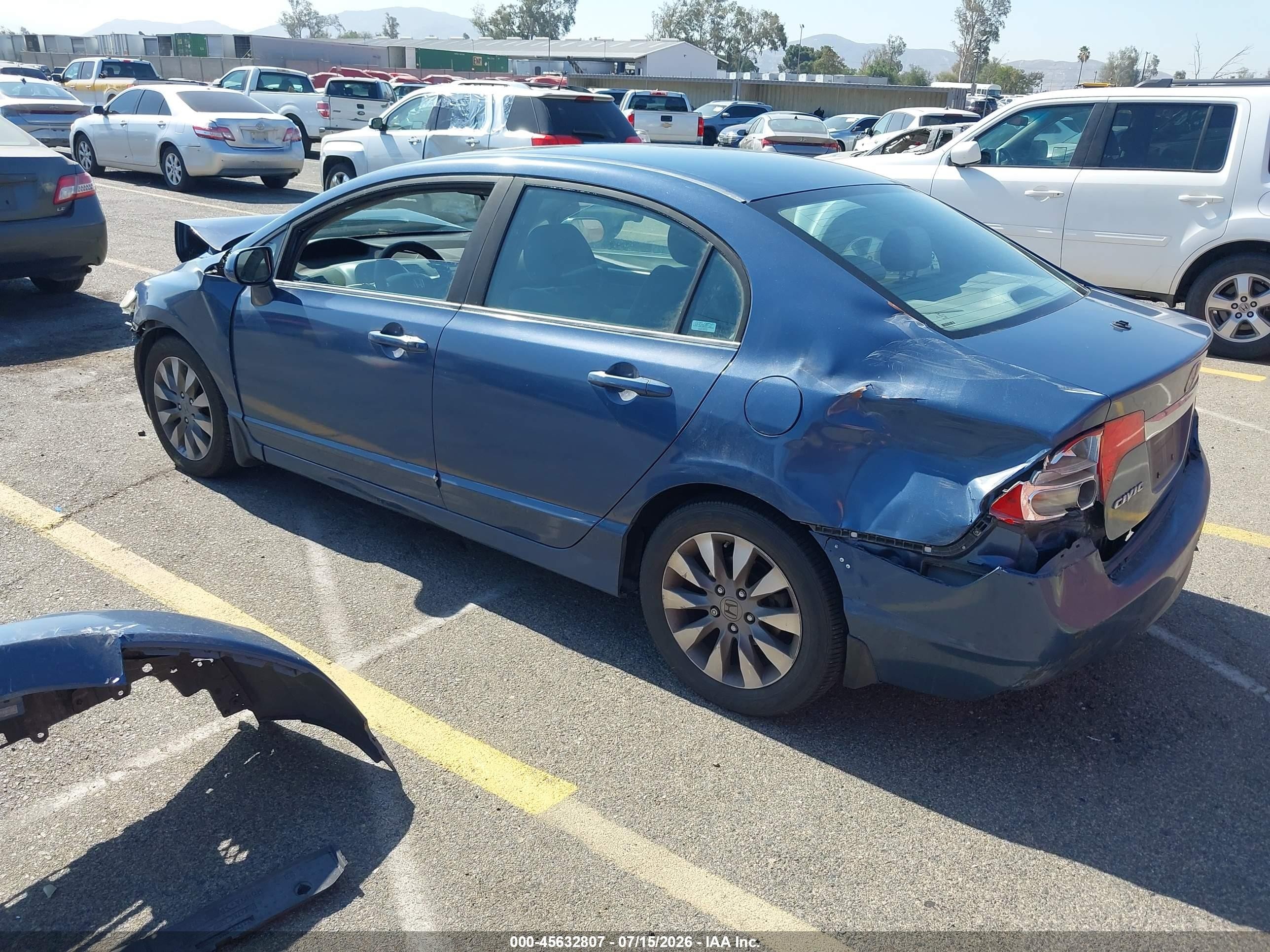 2009 Honda Civic Ex Blue vin: 19XFA16829E011922